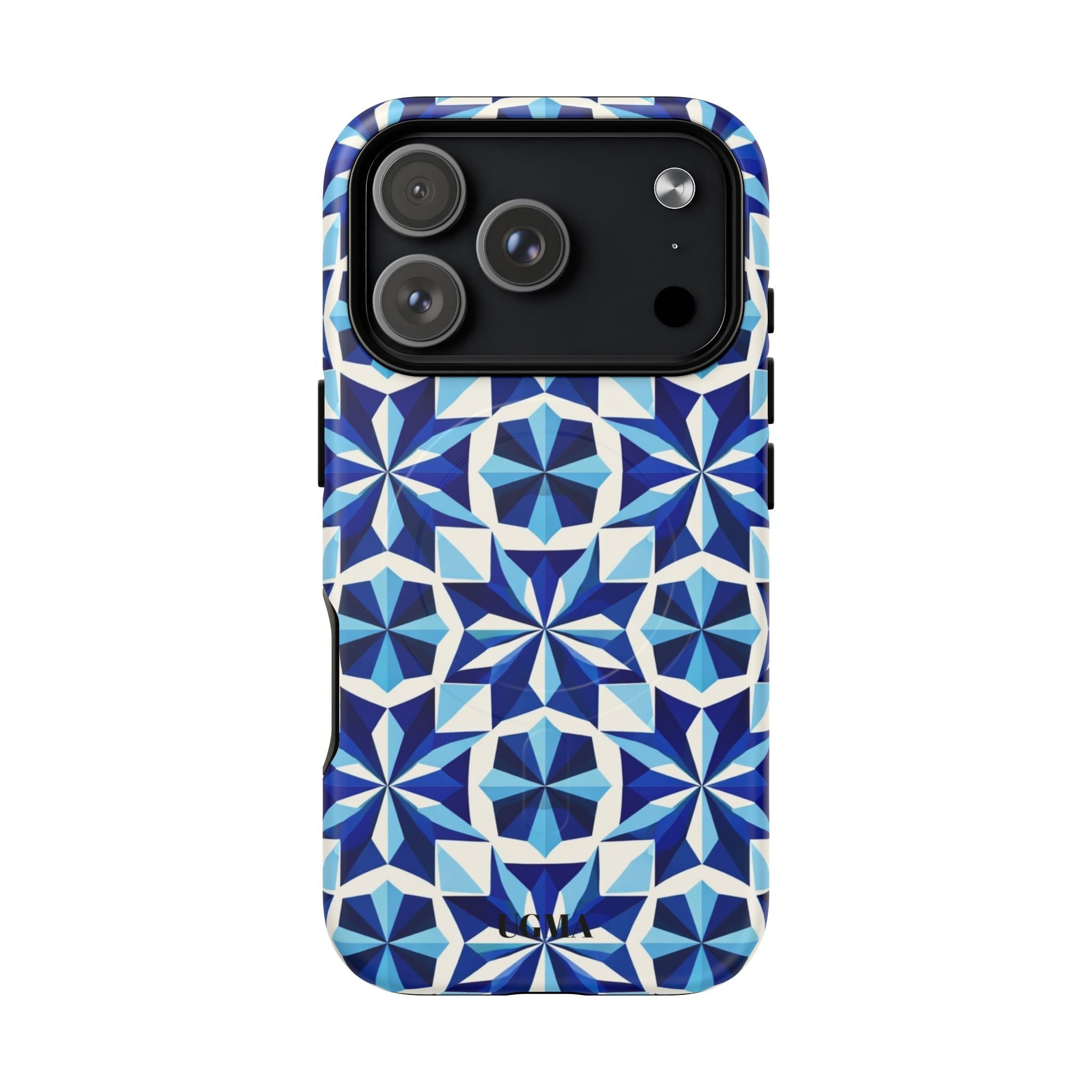 Blue Geometric Mosaic Tough Magnetic Phone Case