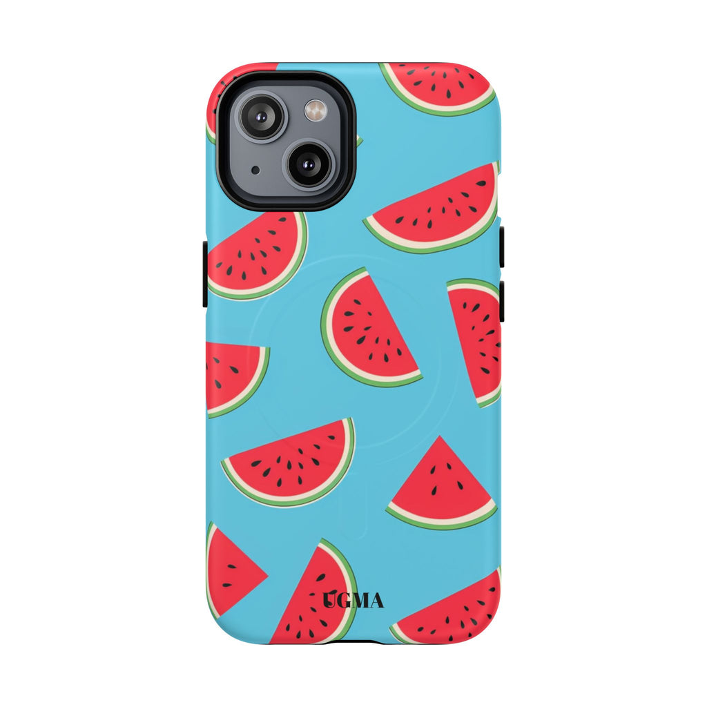 Watermelon Pattern Tough Magnetic Phone Case — Bright Summer Fruit Design