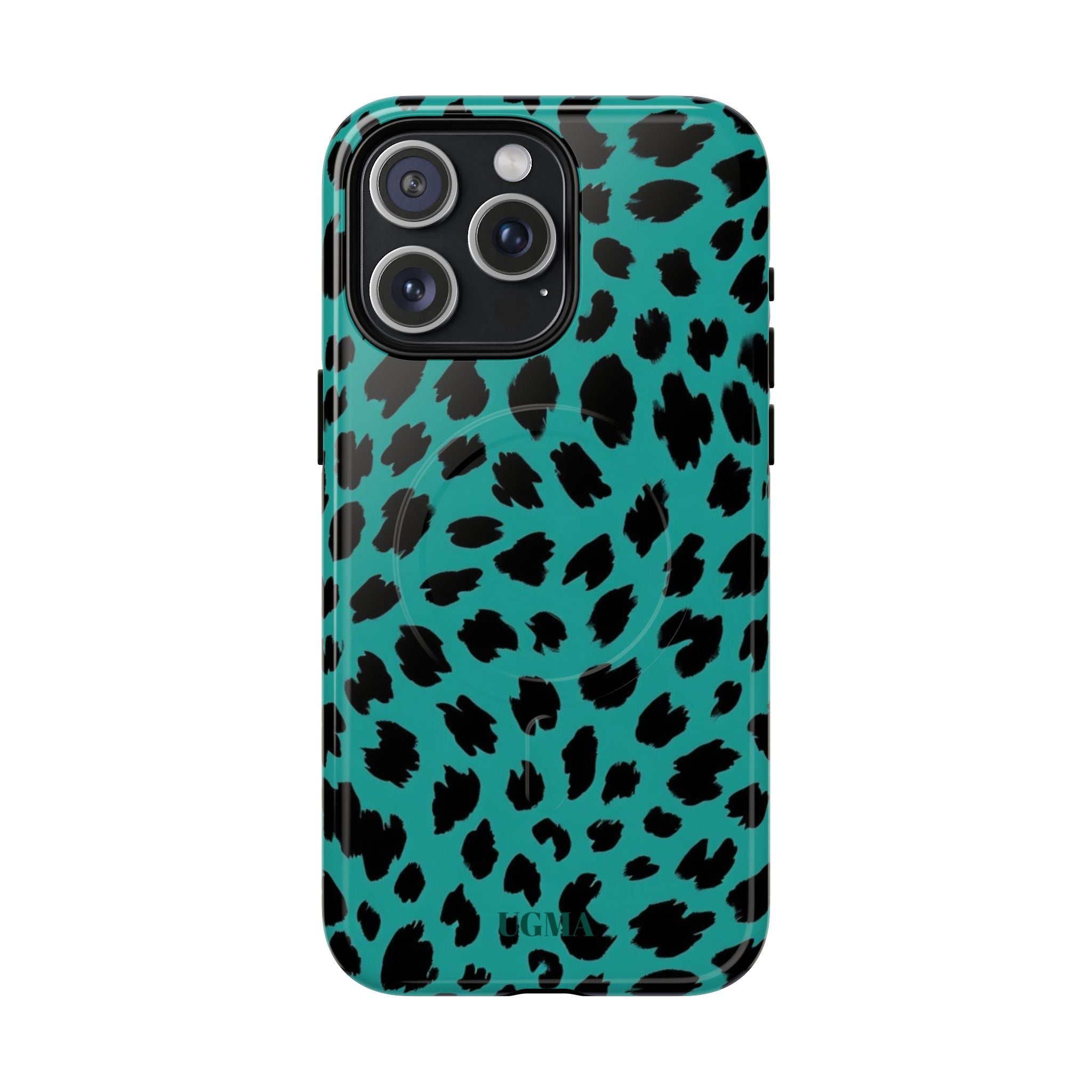 Teal Leopard Tough Magnetic Phone Case — Protective Magnetic iPhone Cover