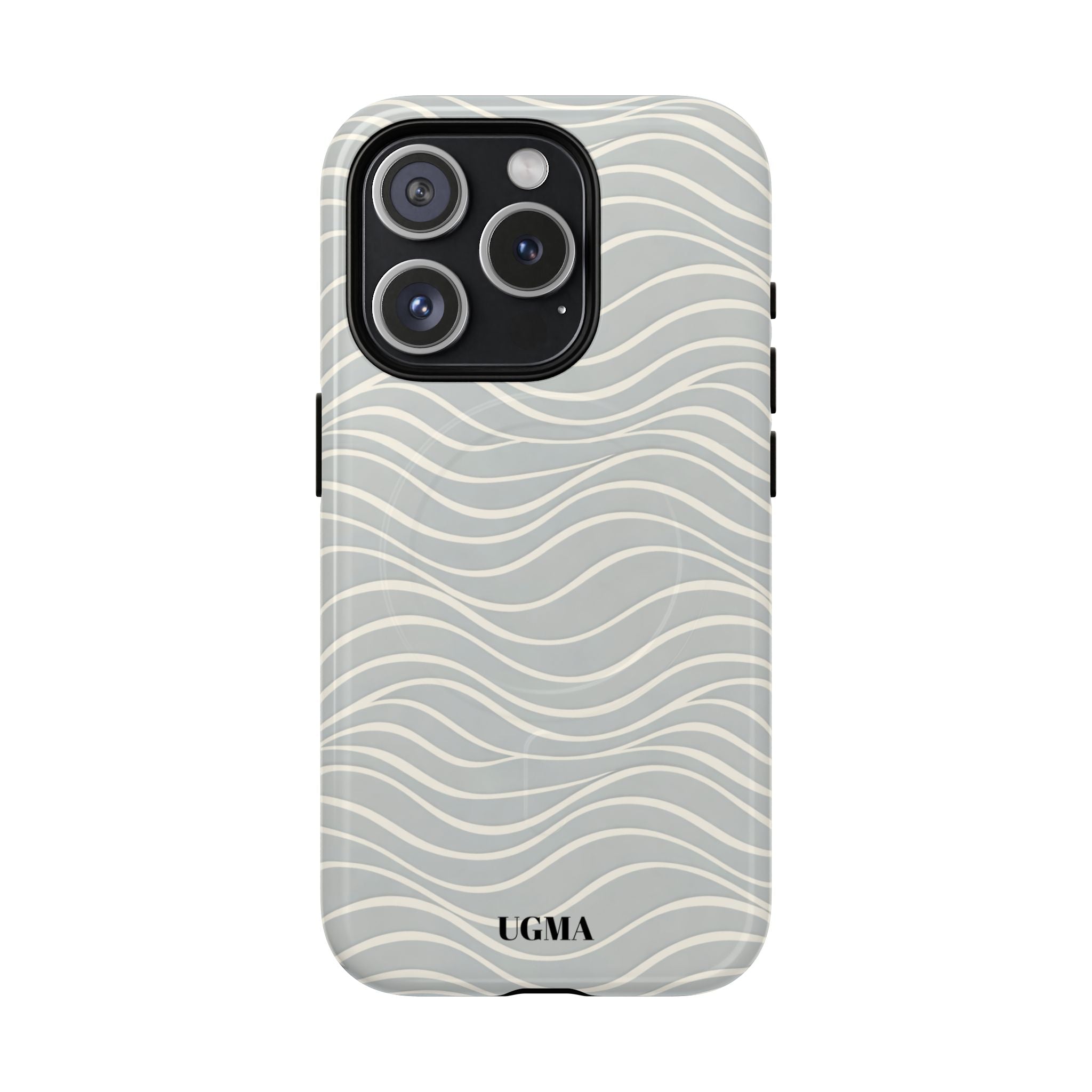 Magnetic Tough Phone Case — Neutral Wave Pattern, Protective Magnet Mount Compatible