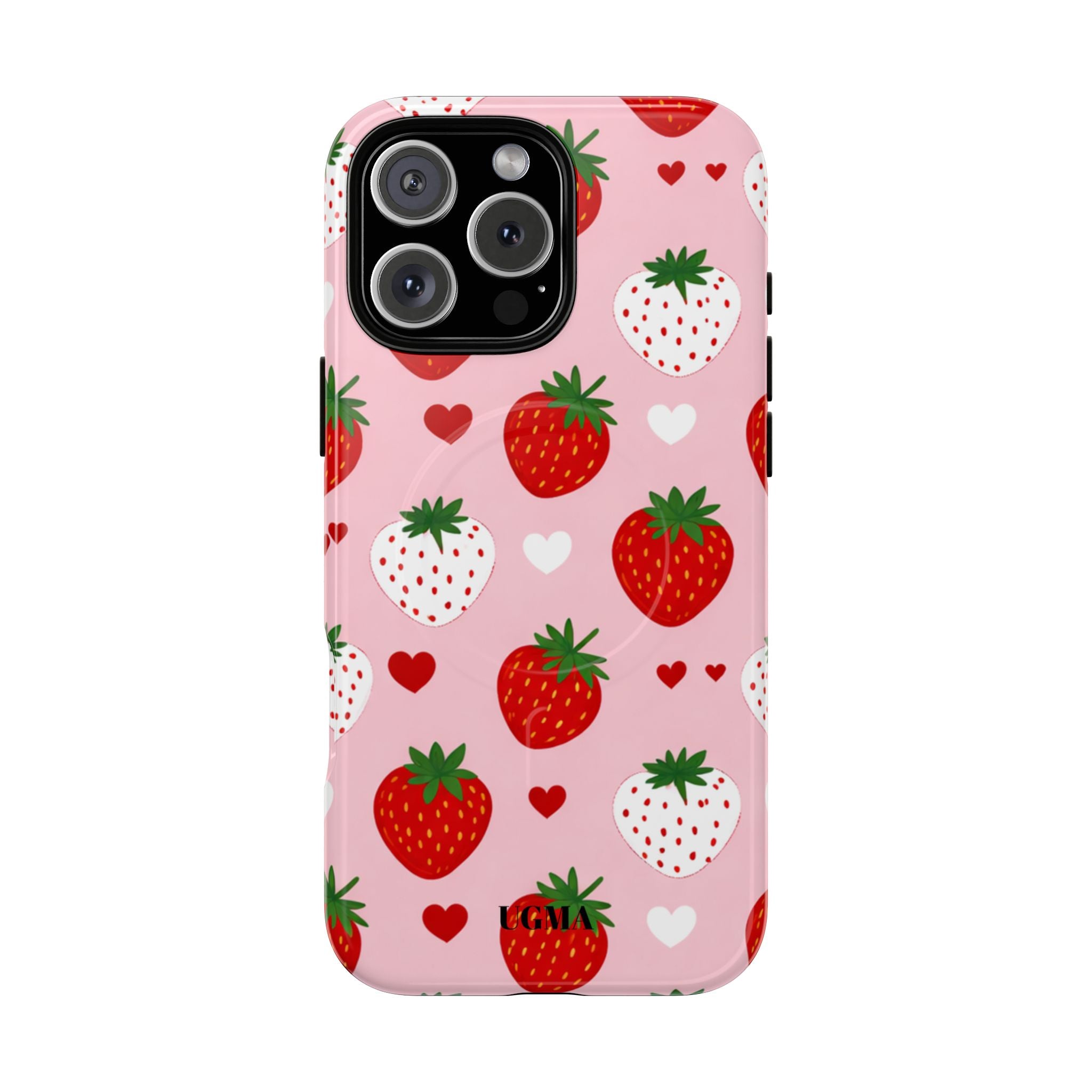 Strawberry Hearts Magnetic Phone Case Tough Magnetic Protective Case
