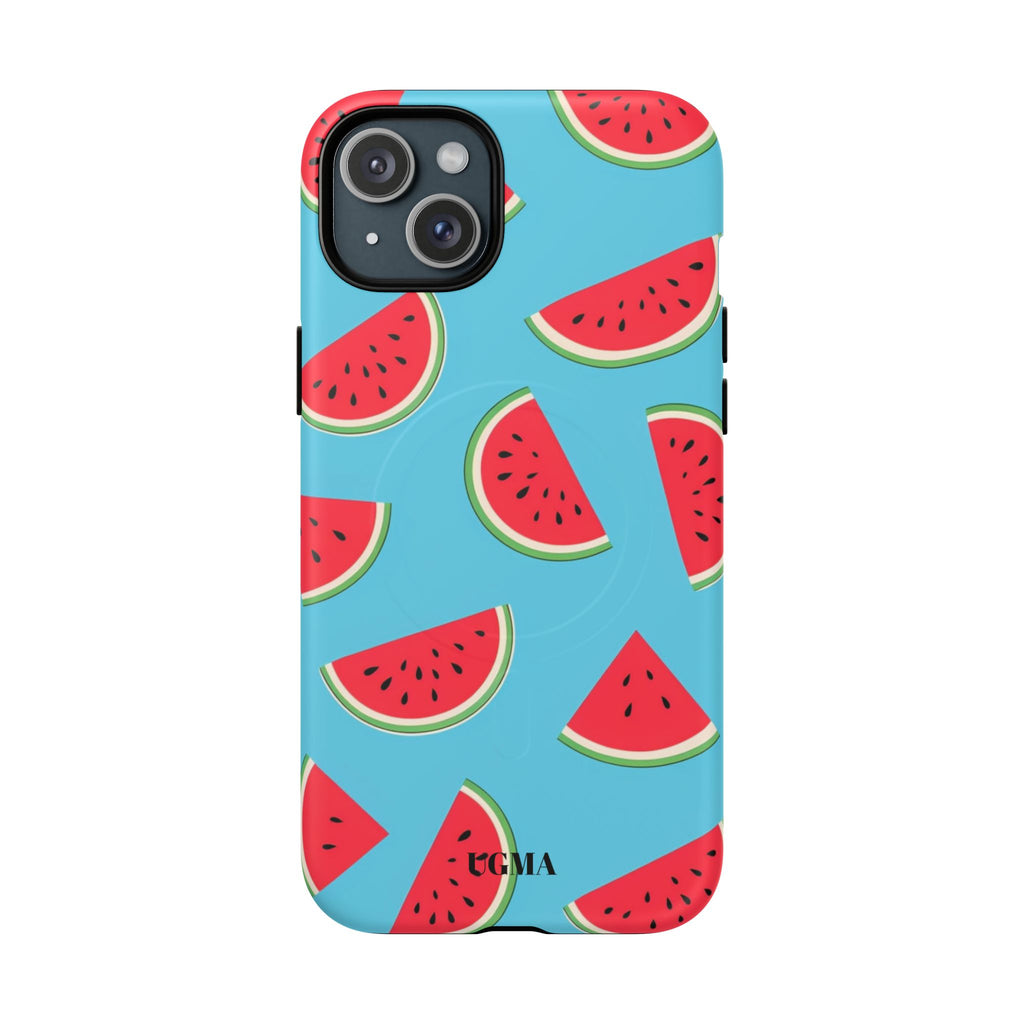 Watermelon Pattern Tough Magnetic Phone Case — Bright Summer Fruit Design