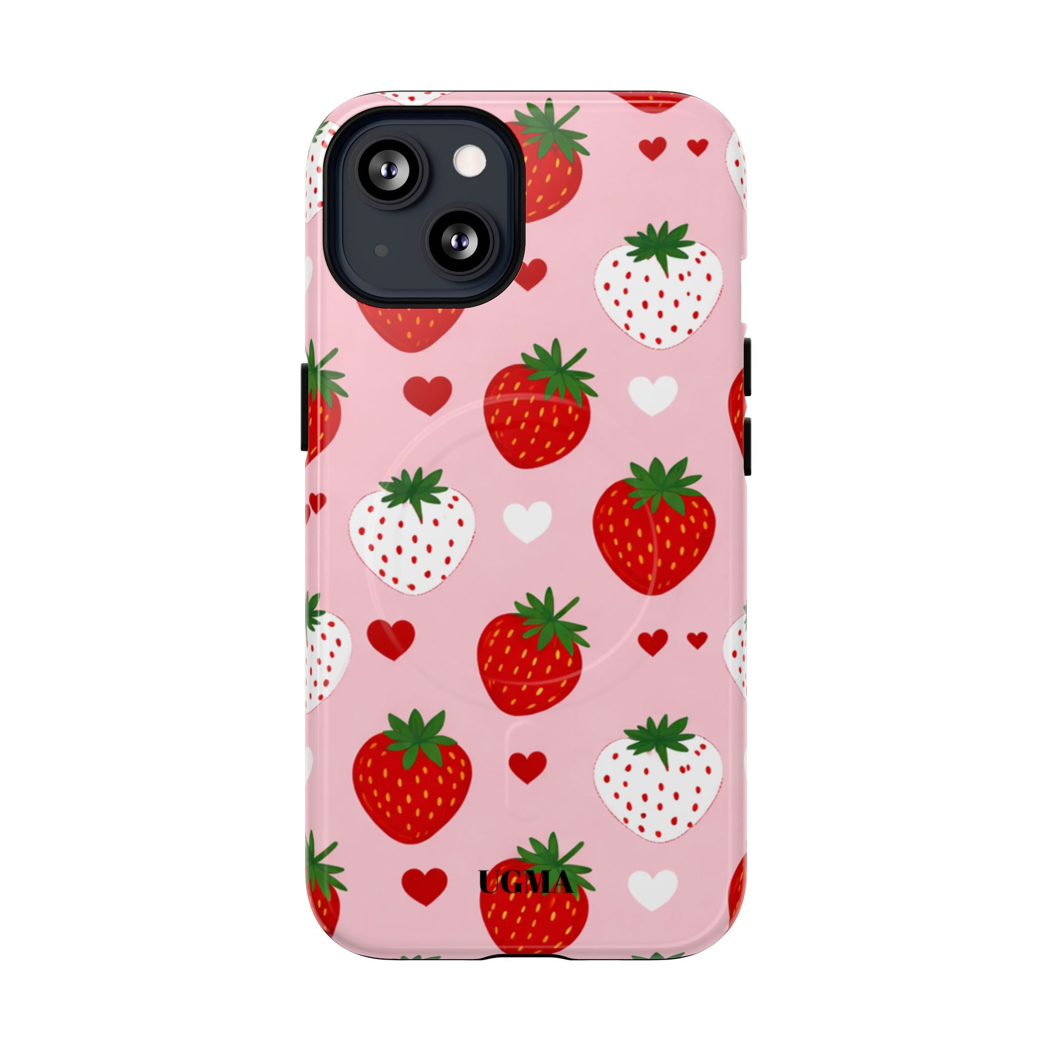 Strawberry Hearts Magnetic Phone Case Tough Magnetic Protective Case