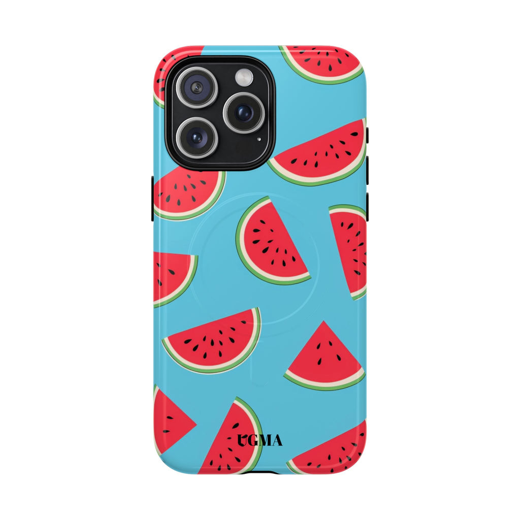Watermelon Pattern Tough Magnetic Phone Case — Bright Summer Fruit Design