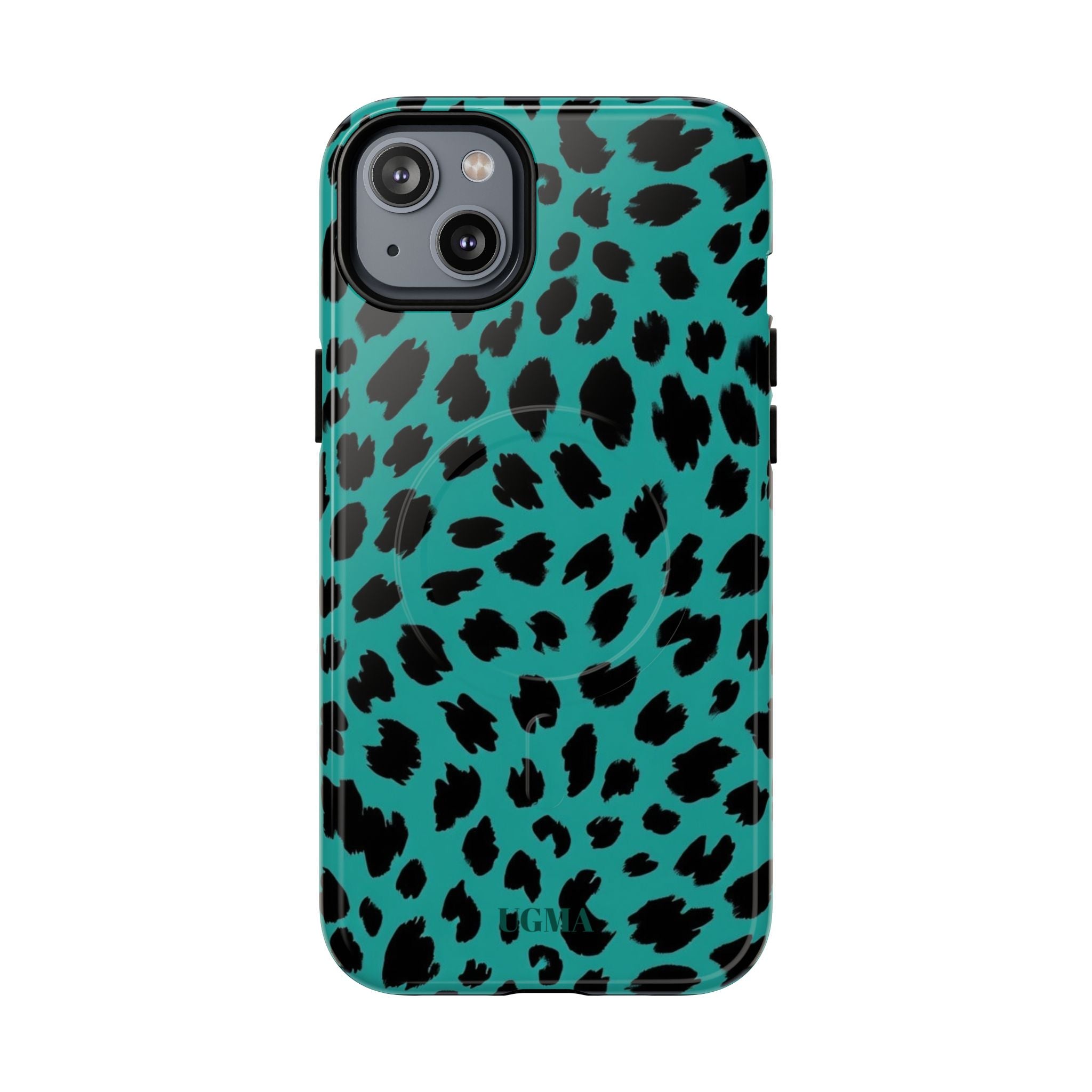 Teal Leopard Tough Magnetic Phone Case — Protective Magnetic iPhone Cover