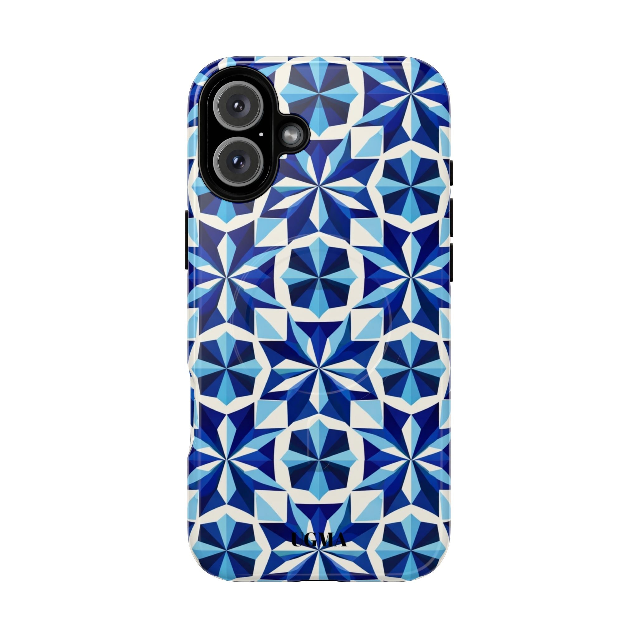 Blue Geometric Mosaic Tough Magnetic Phone Case