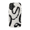 Abstract Black Brushstroke Tough Magnetic Phone Case — Protective Magnetic iPhone Cover