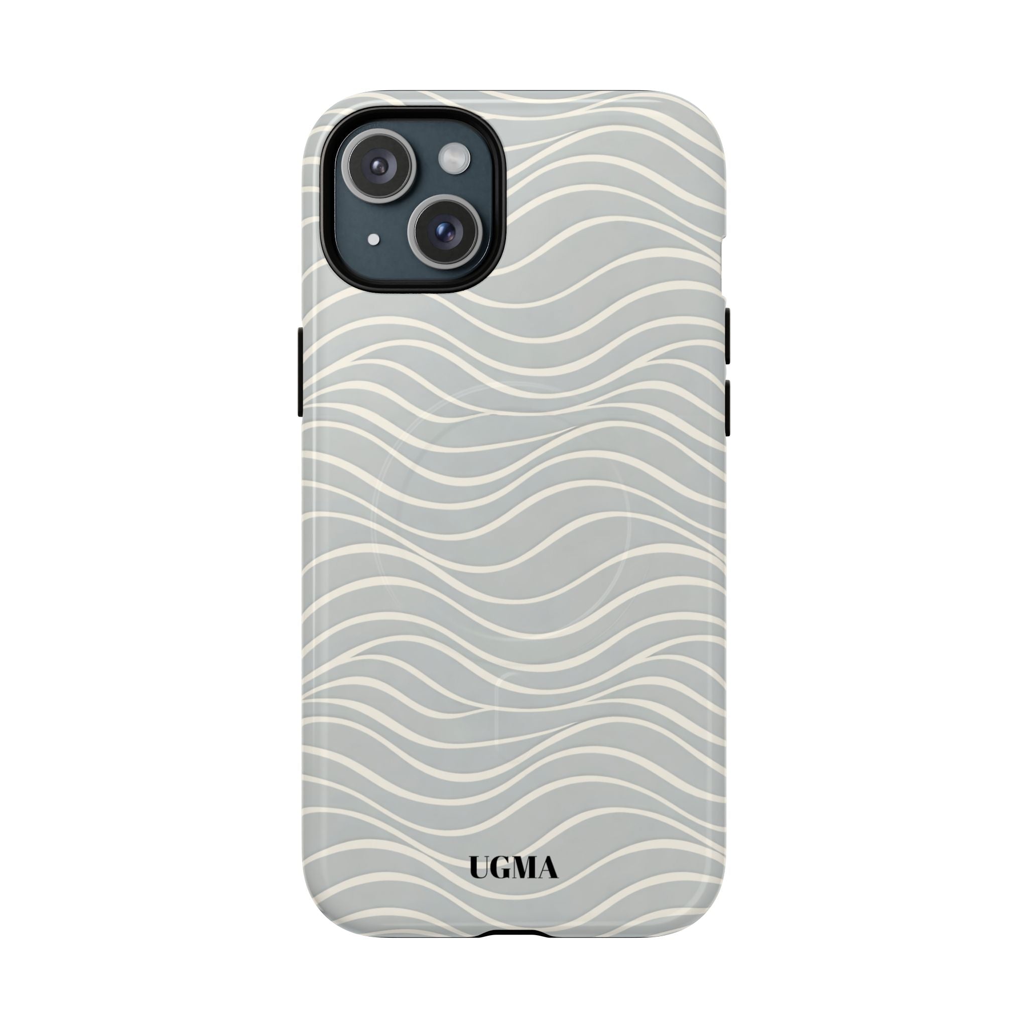 Magnetic Tough Phone Case — Neutral Wave Pattern, Protective Magnet Mount Compatible