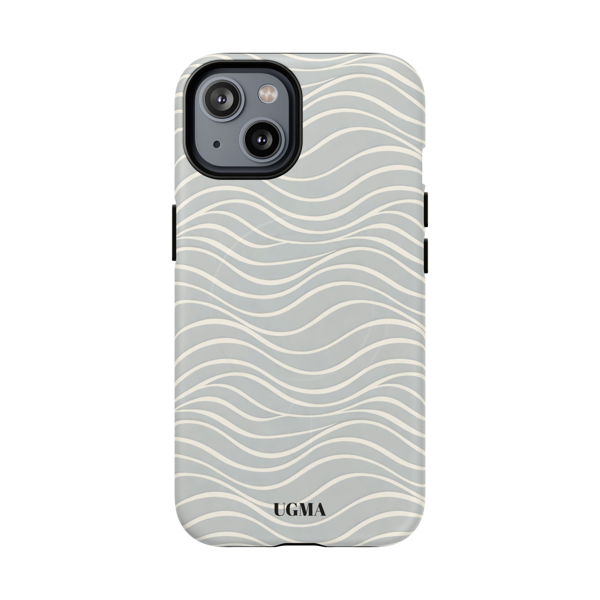 Magnetic Tough Phone Case — Neutral Wave Pattern, Protective Magnet Mount Compatible