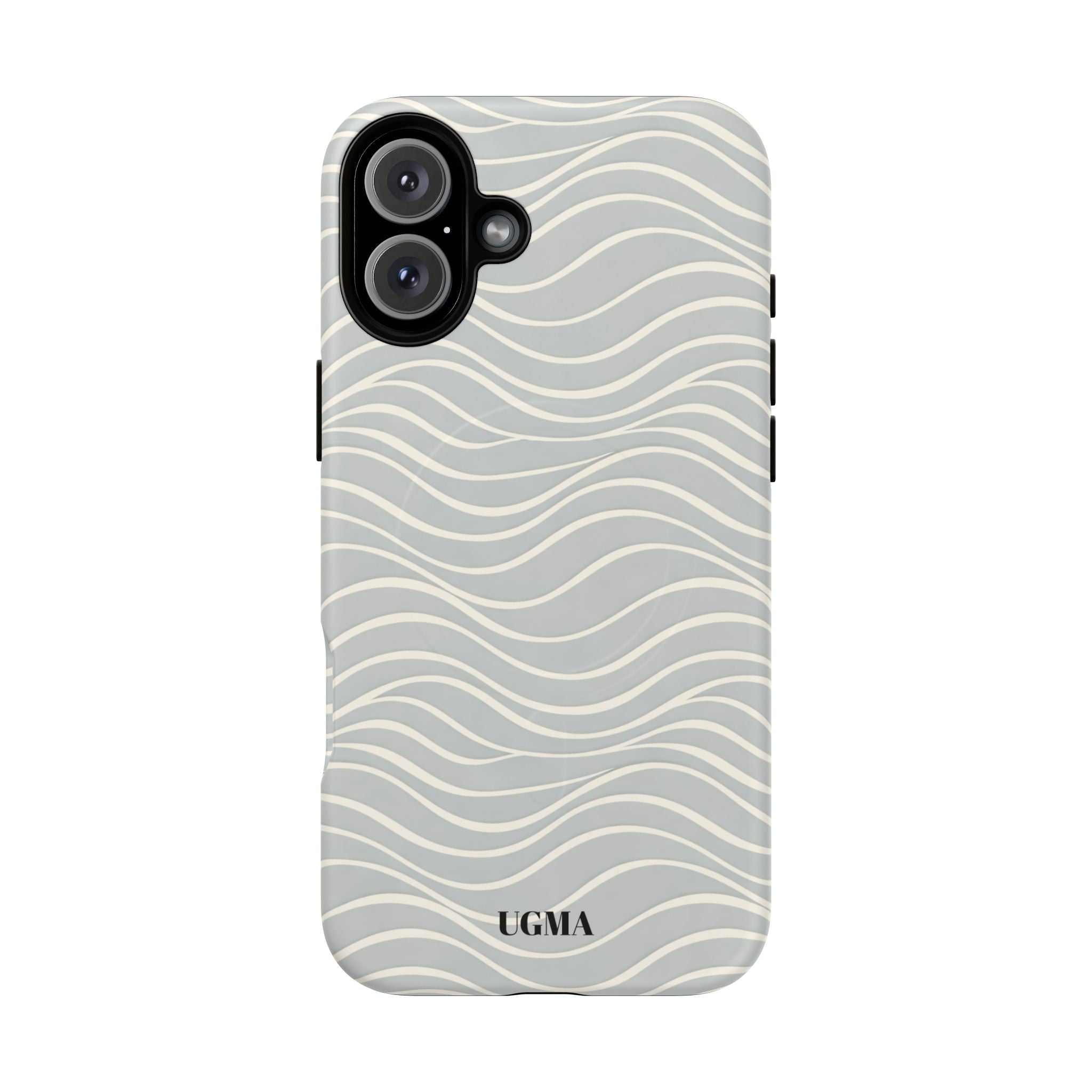 Magnetic Tough Phone Case — Neutral Wave Pattern, Protective Magnet Mount Compatible
