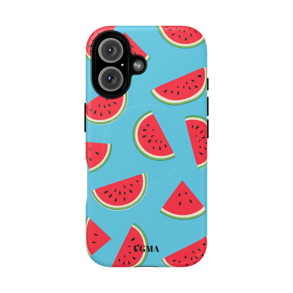 Watermelon Pattern Tough Magnetic Phone Case — Bright Summer Fruit Design