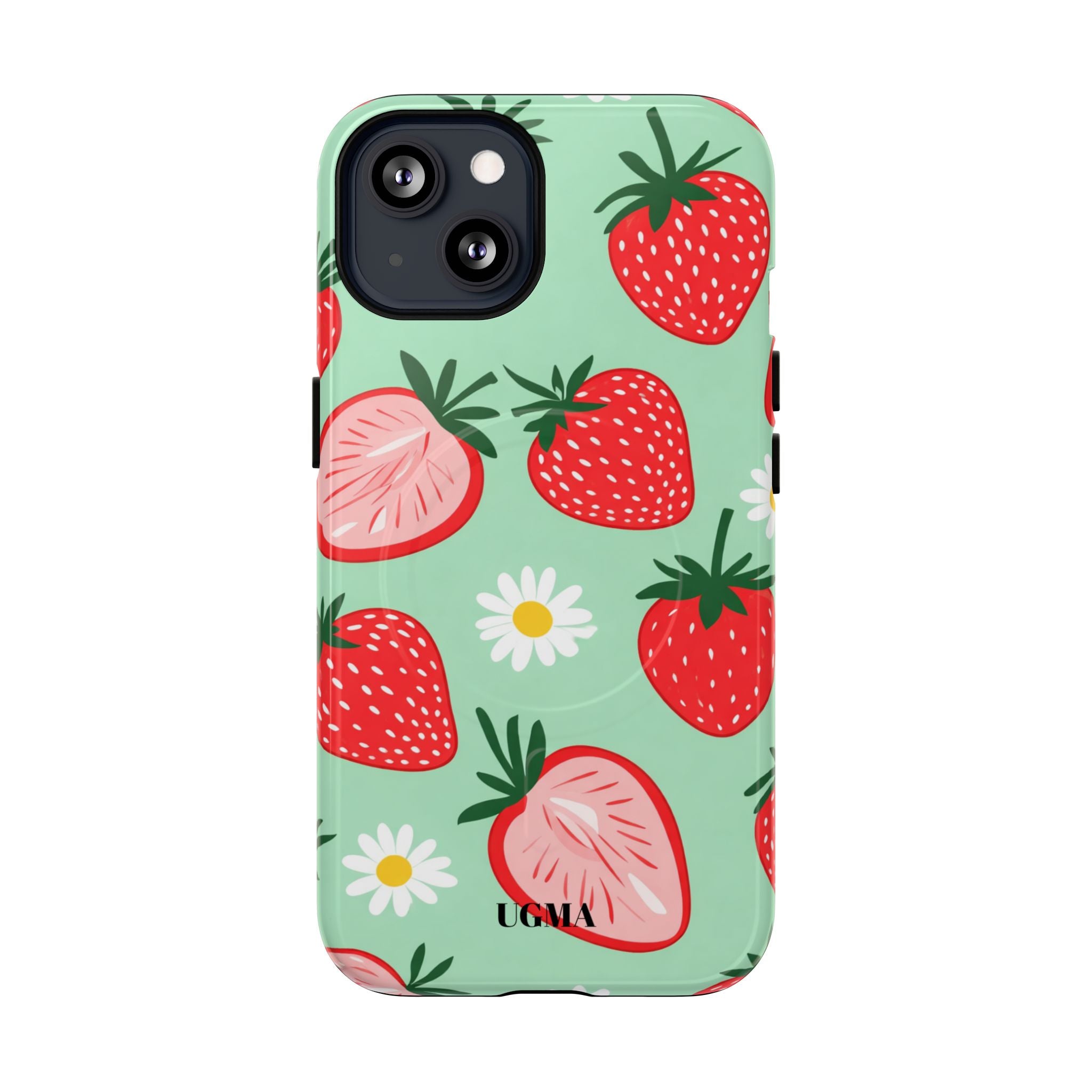 Strawberry Daisy Tough Magnetic Phone Case — Protective Floral iPhone Cover