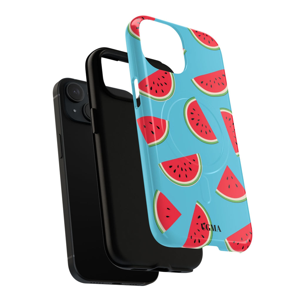 Watermelon Pattern Tough Magnetic Phone Case — Bright Summer Fruit Design