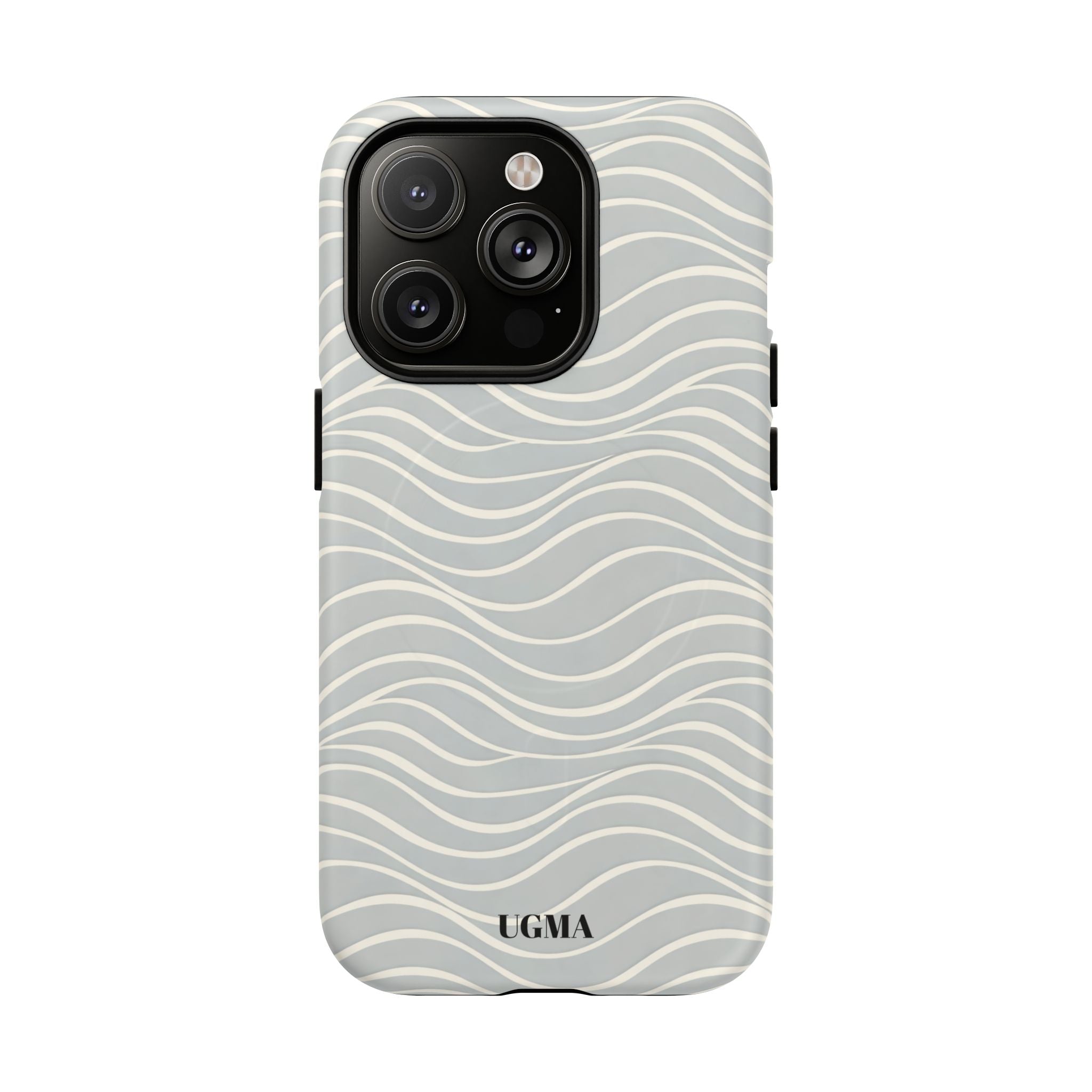 Magnetic Tough Phone Case — Neutral Wave Pattern, Protective Magnet Mount Compatible