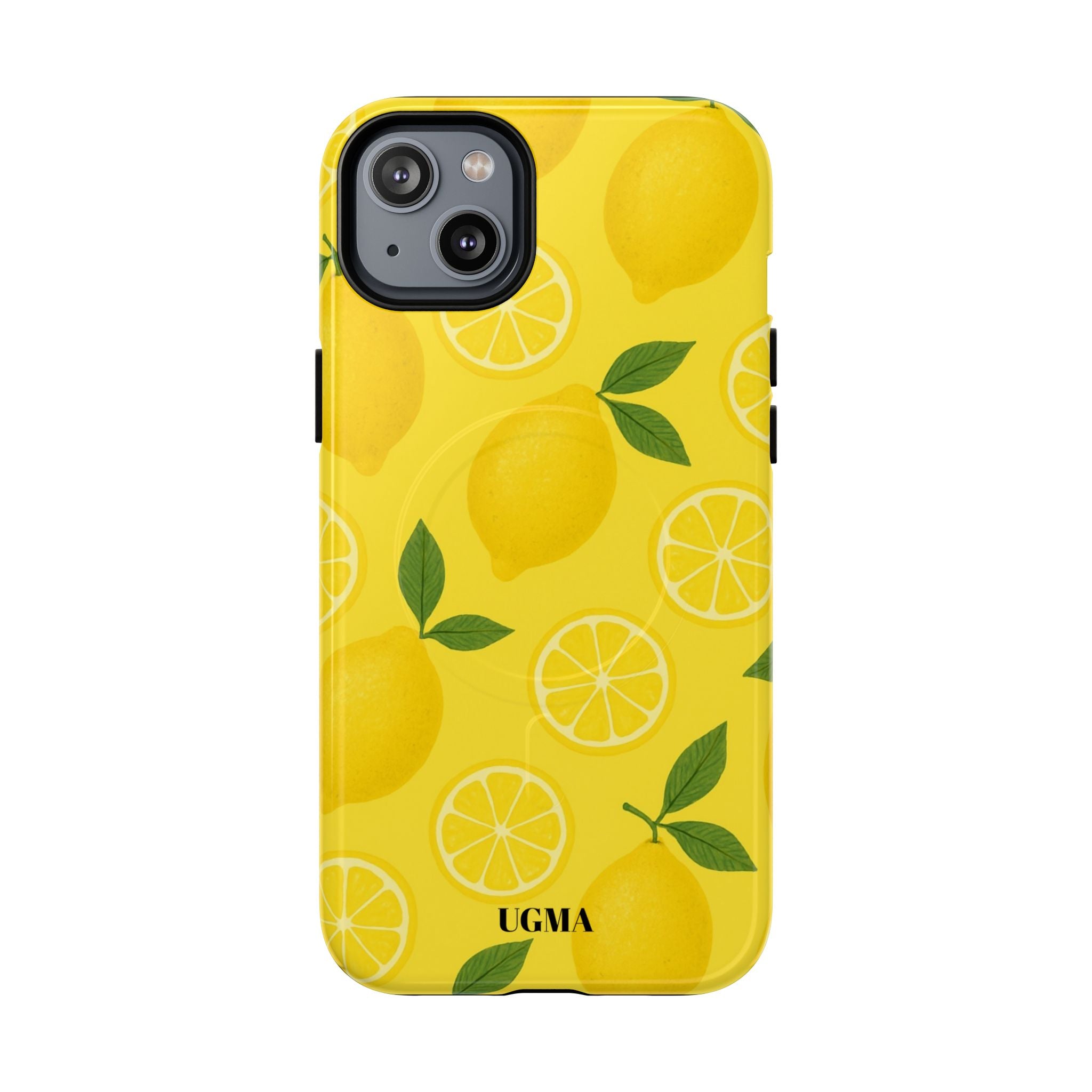 Lemon Pattern Tough Magnetic Phone Case — Bright Citrus Protective Cover