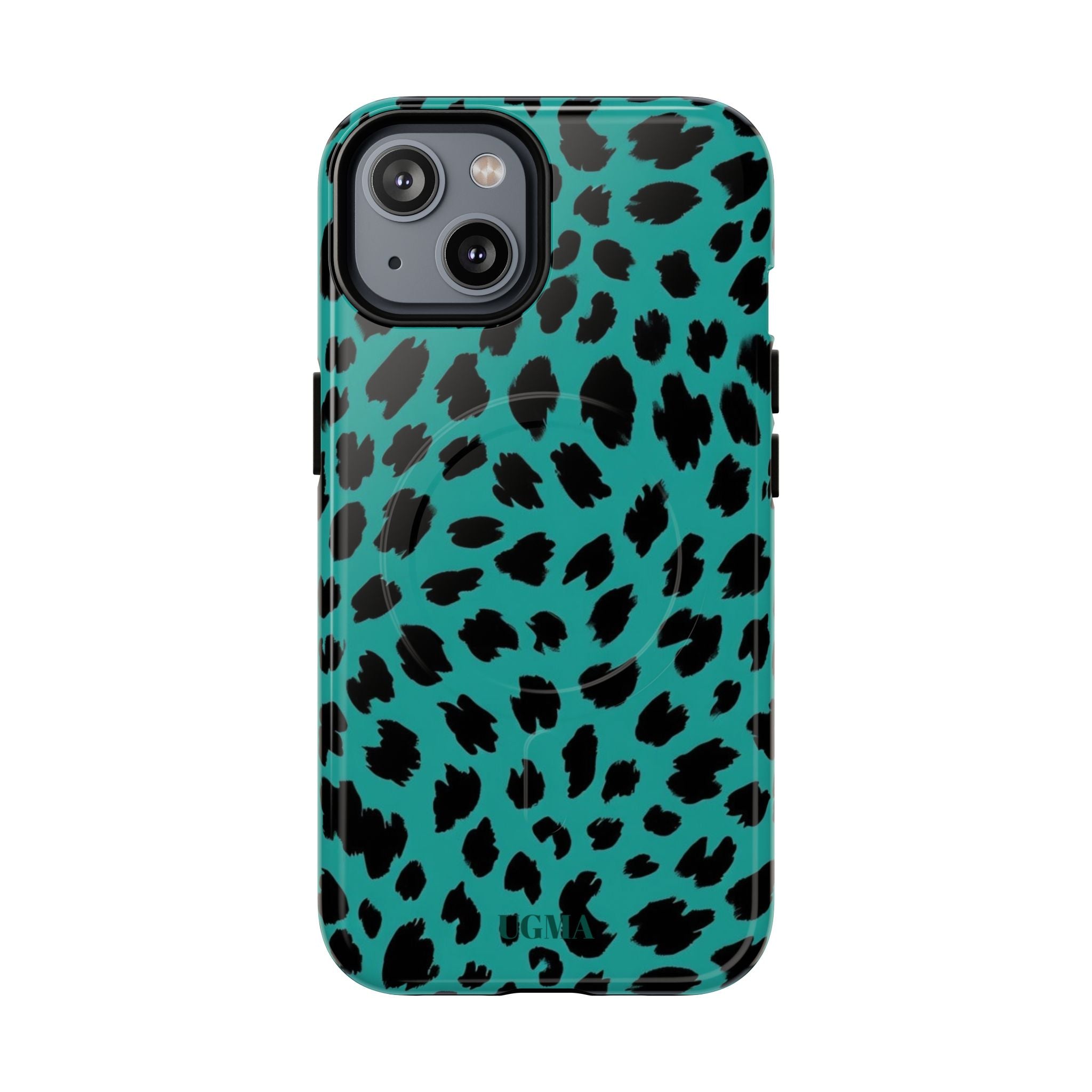 Teal Leopard Tough Magnetic Phone Case — Protective Magnetic iPhone Cover