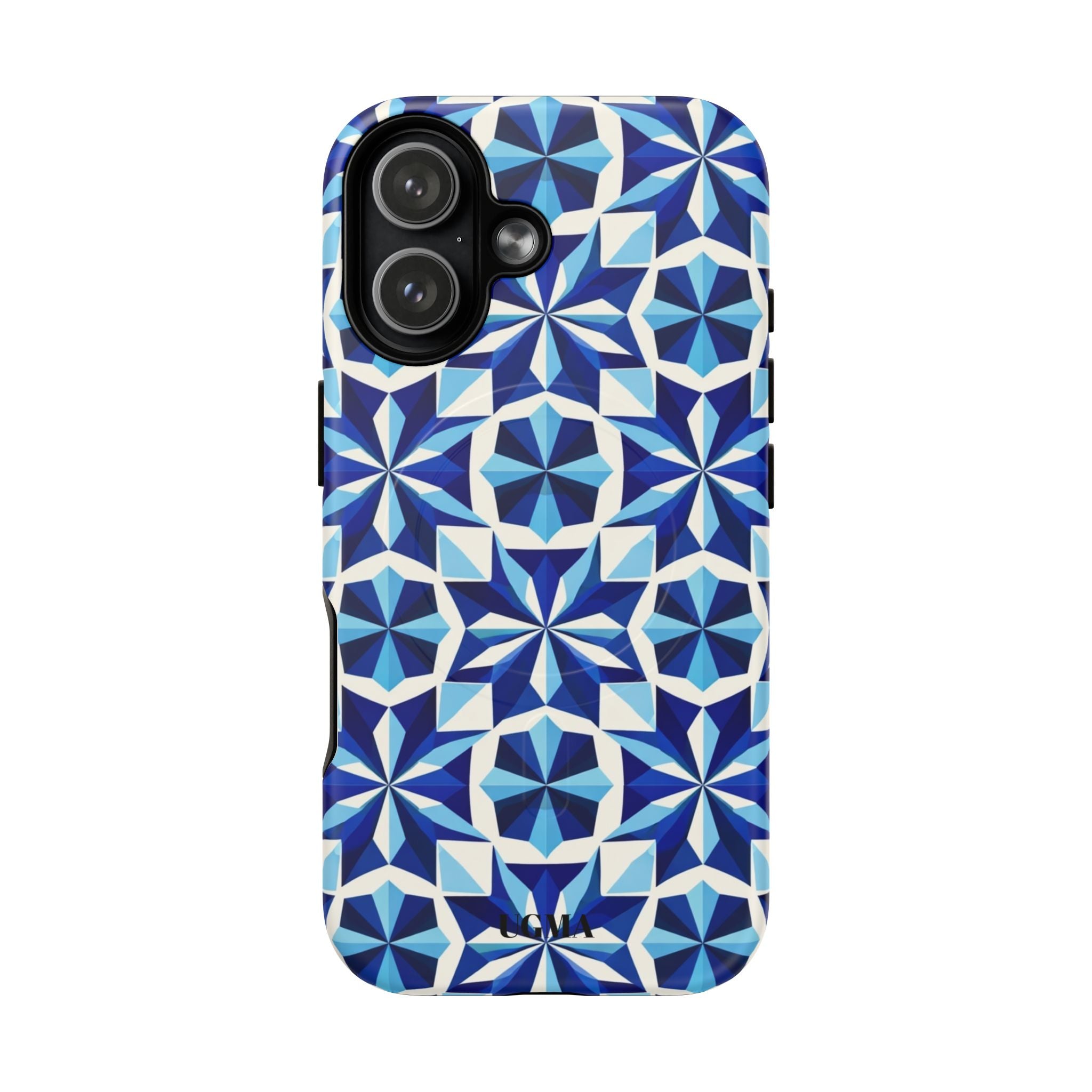 Blue Geometric Mosaic Tough Magnetic Phone Case