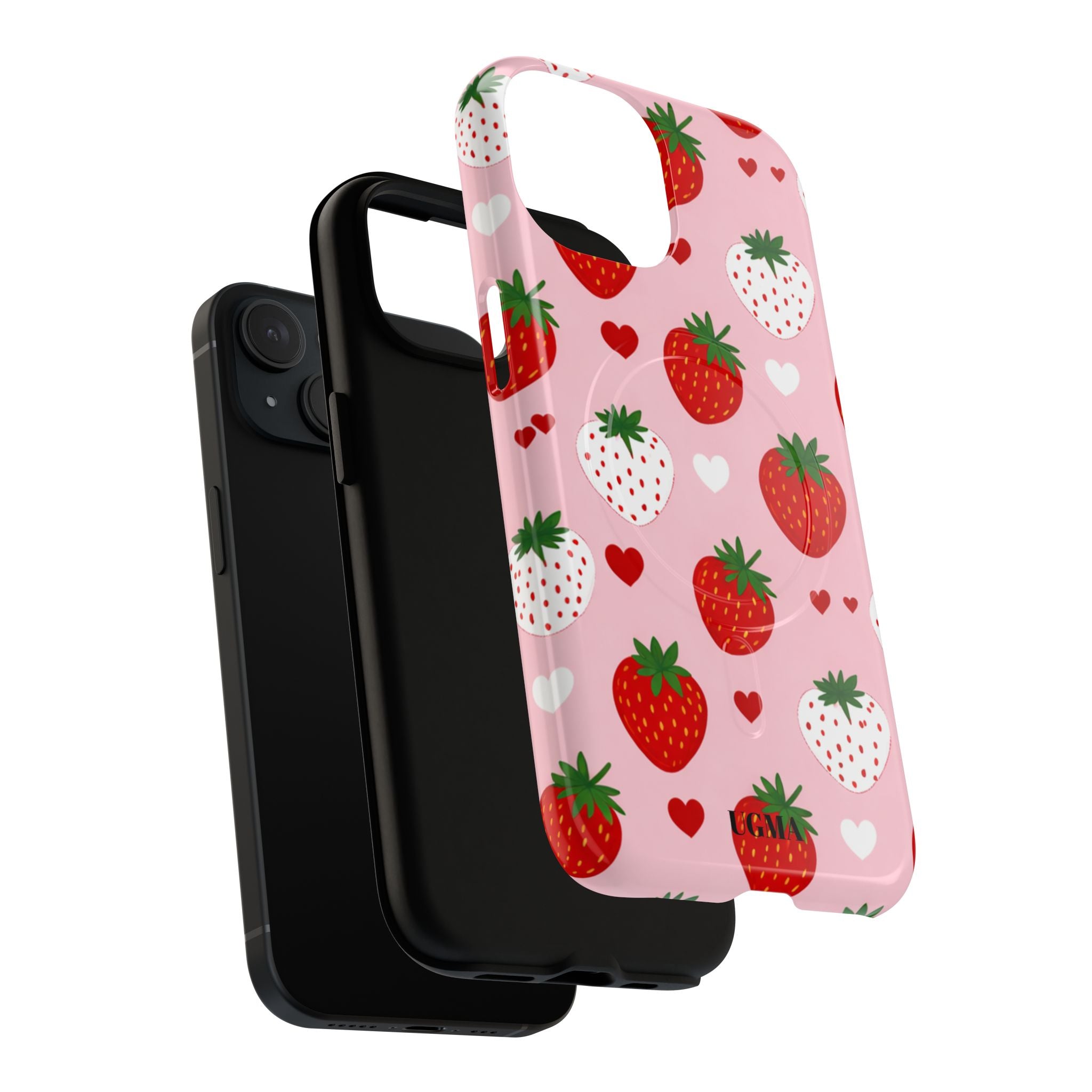 Strawberry Hearts Magnetic Phone Case Tough Magnetic Protective Case