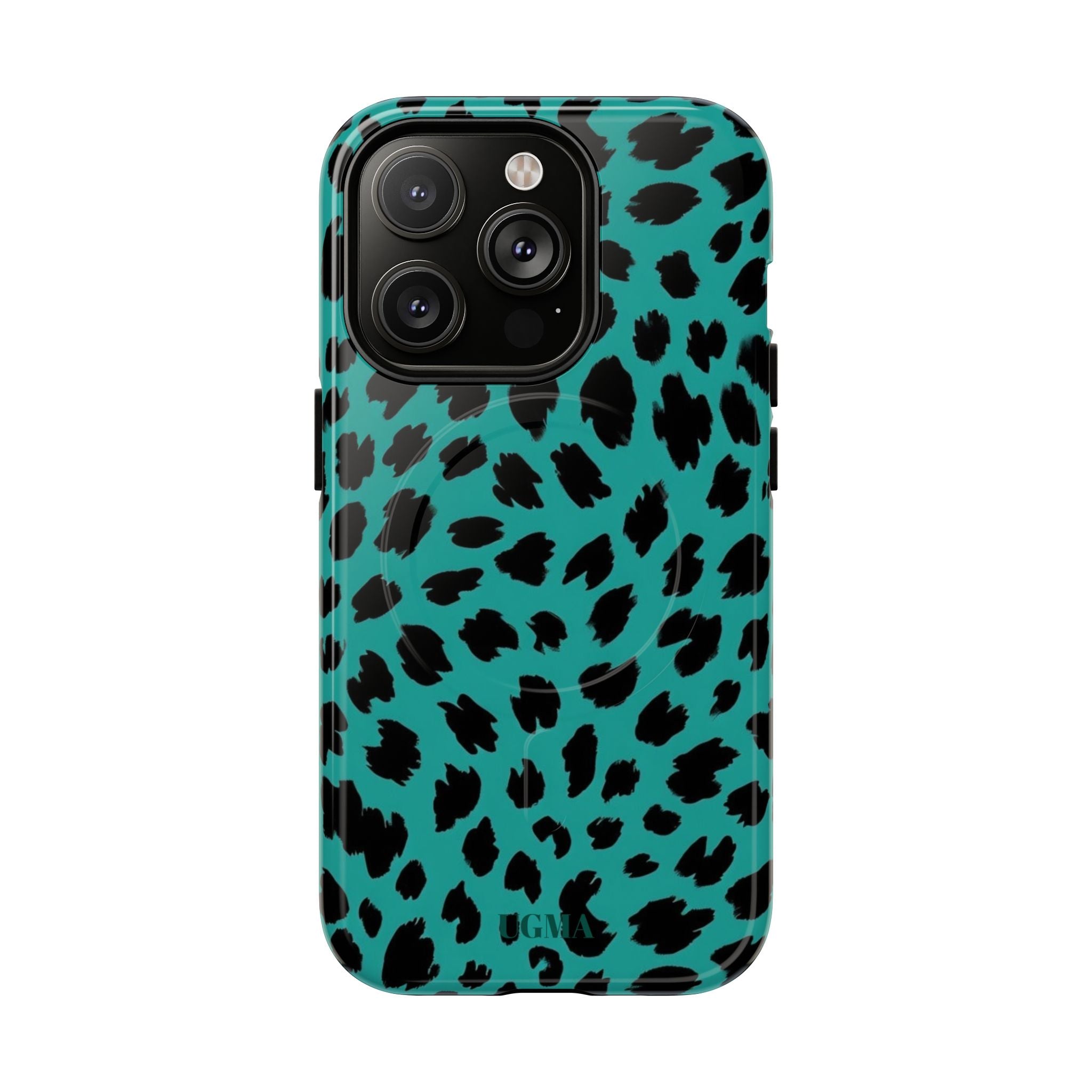 Teal Leopard Tough Magnetic Phone Case — Protective Magnetic iPhone Cover