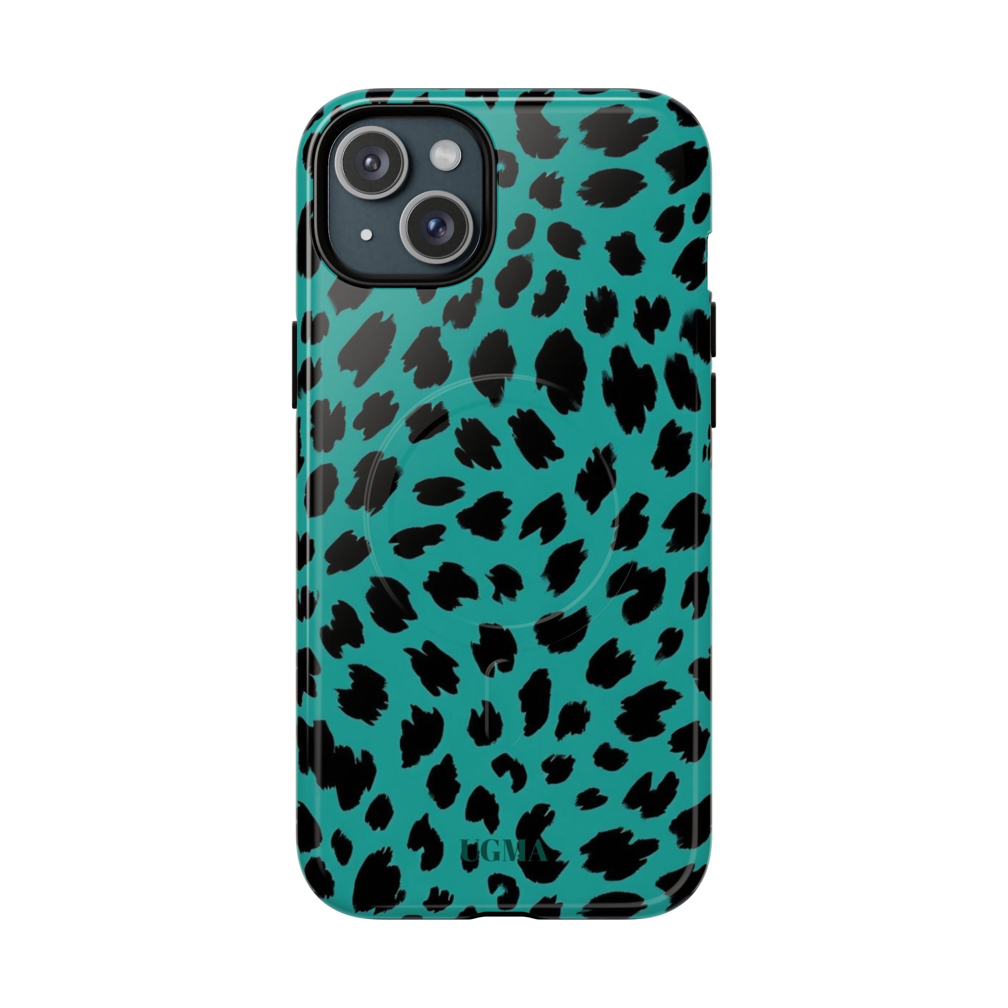 Teal Leopard Tough Magnetic Phone Case — Protective Magnetic iPhone Cover