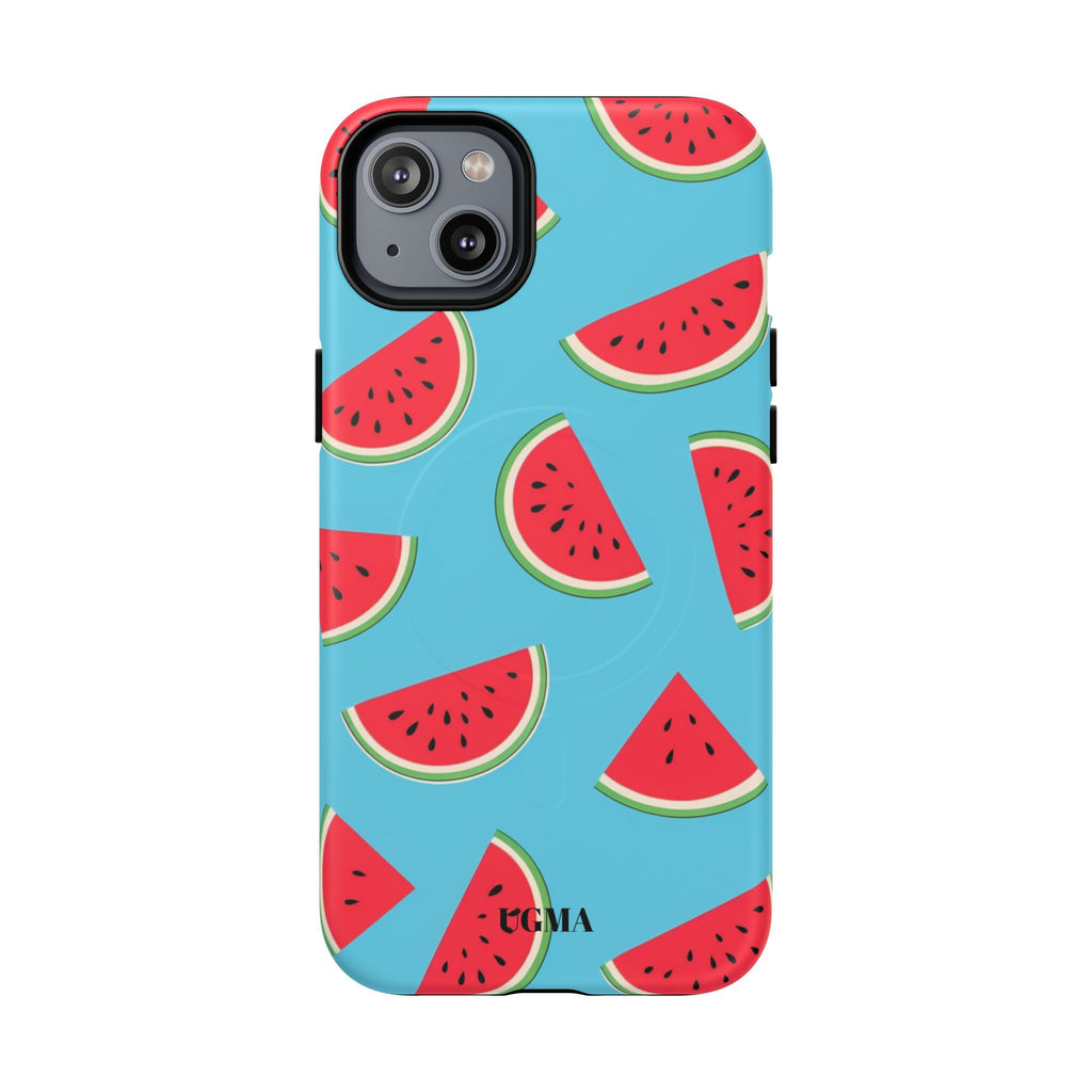 Watermelon Pattern Tough Magnetic Phone Case — Bright Summer Fruit Design