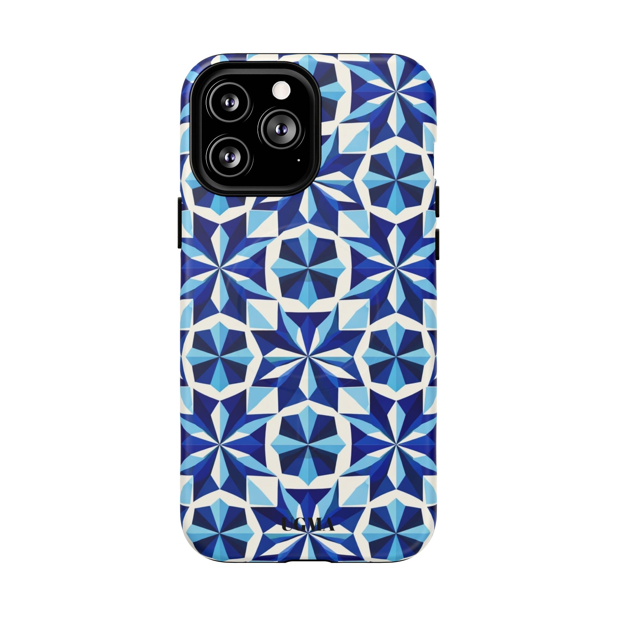 Blue Geometric Mosaic Tough Magnetic Phone Case