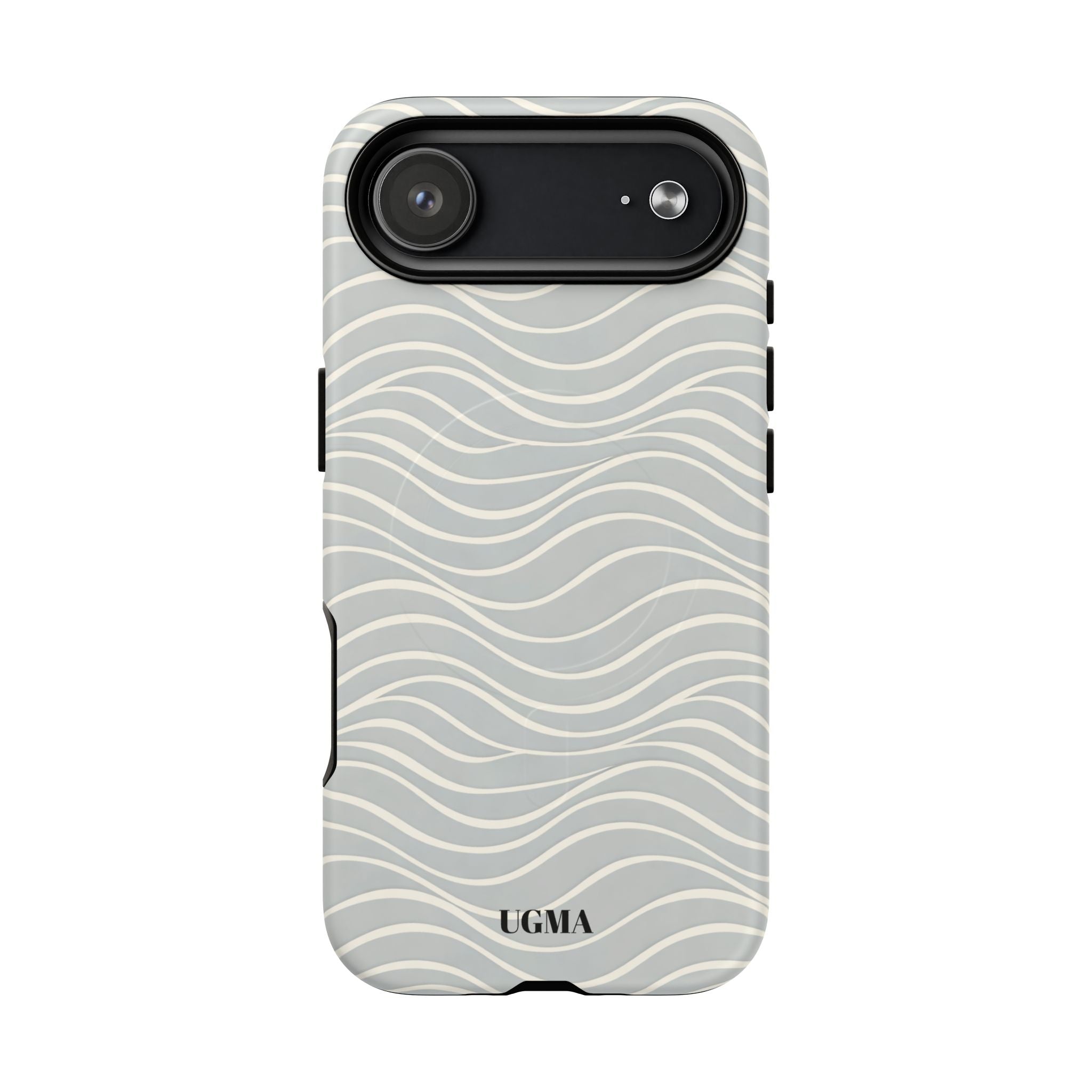 Magnetic Tough Phone Case — Neutral Wave Pattern, Protective Magnet Mount Compatible