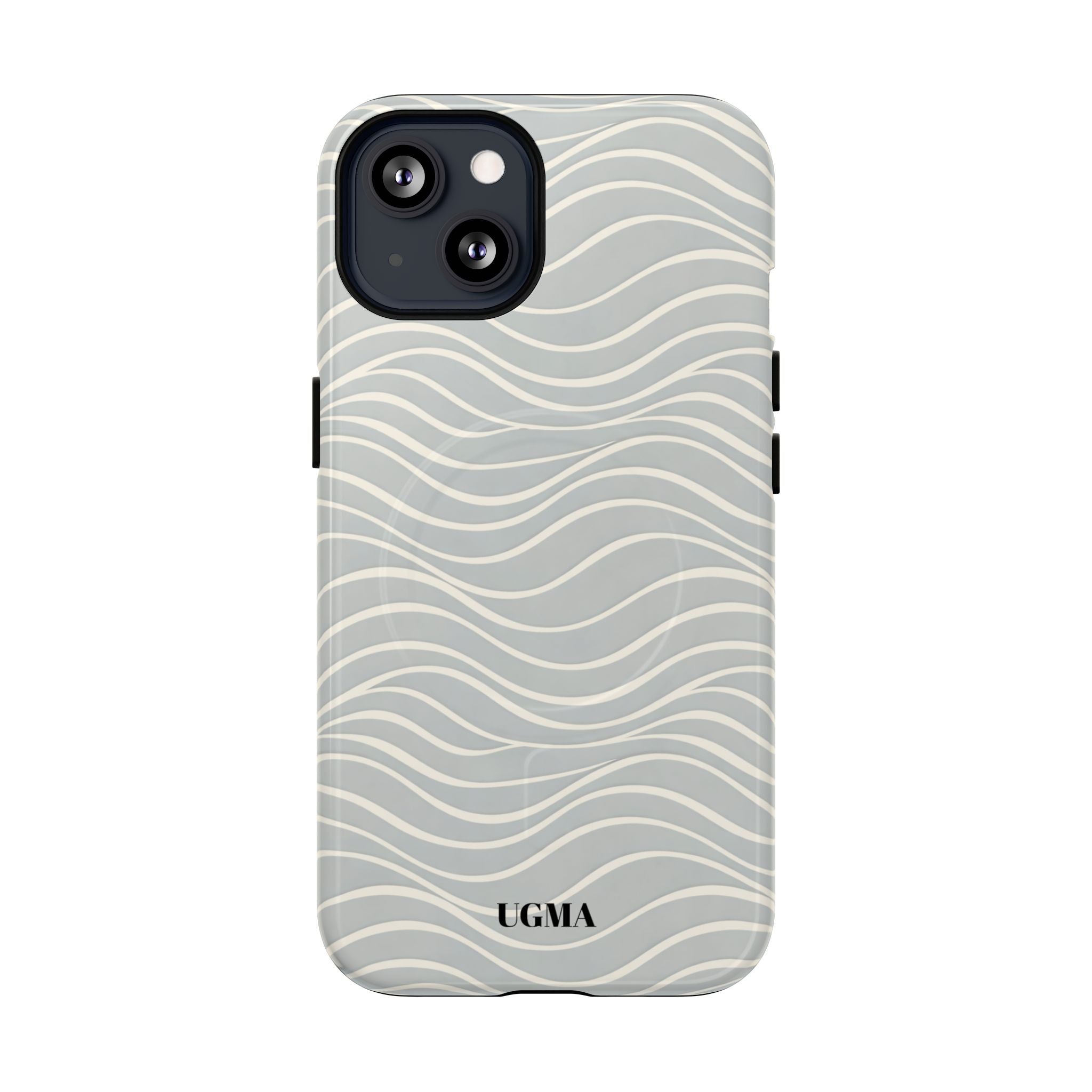 Magnetic Tough Phone Case — Neutral Wave Pattern, Protective Magnet Mount Compatible