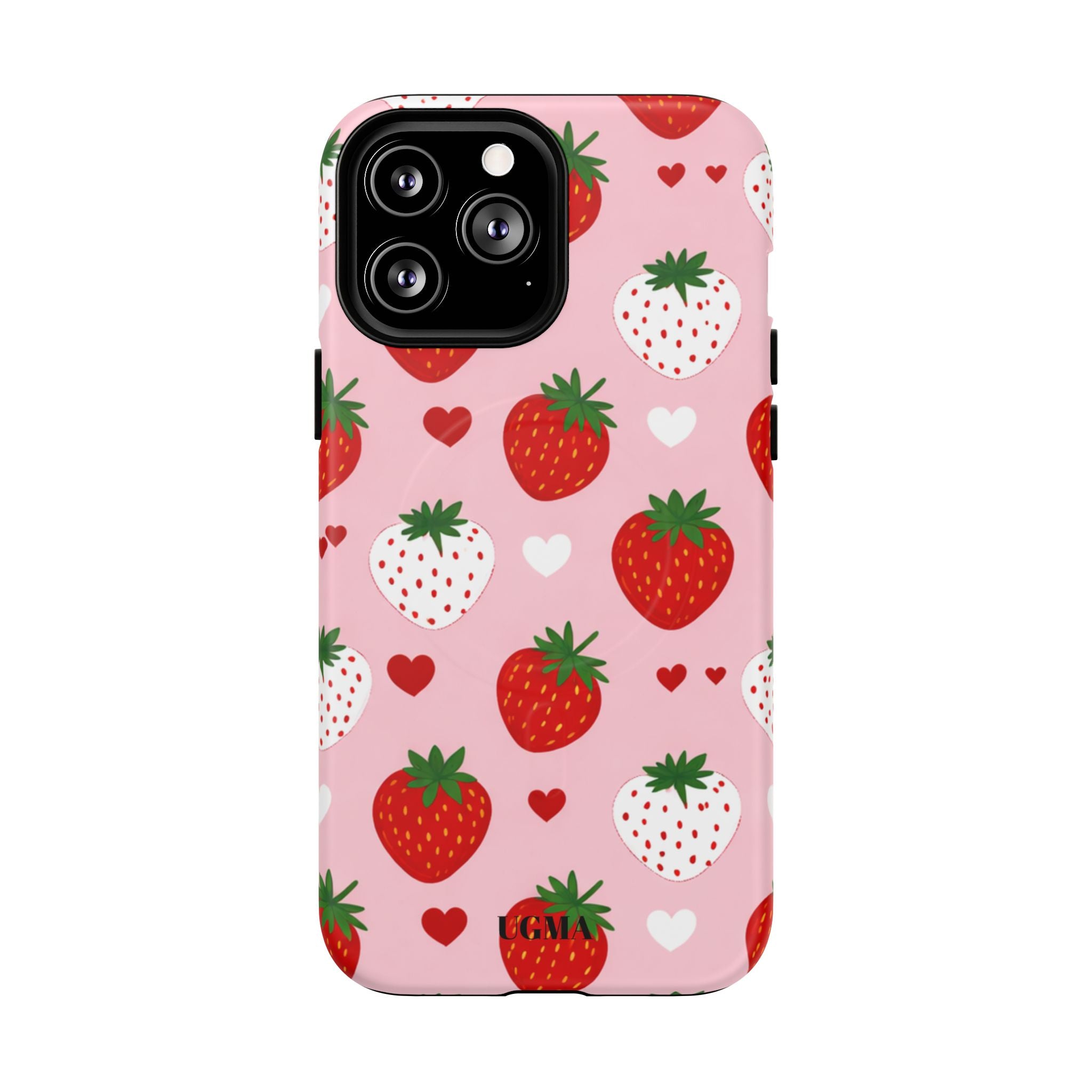 Strawberry Hearts Magnetic Phone Case Tough Magnetic Protective Case
