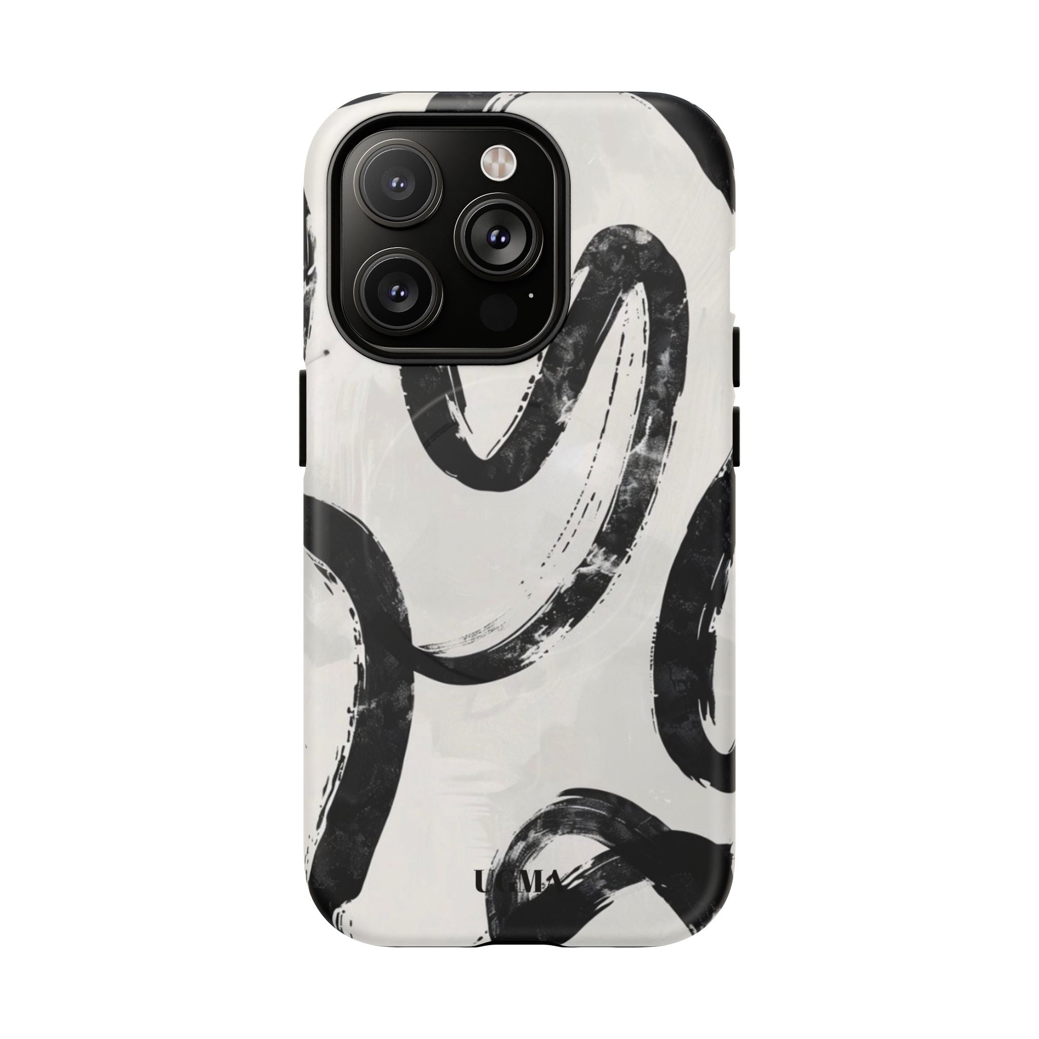Abstract Black Brushstroke Tough Magnetic Phone Case — Protective Magnetic iPhone Cover