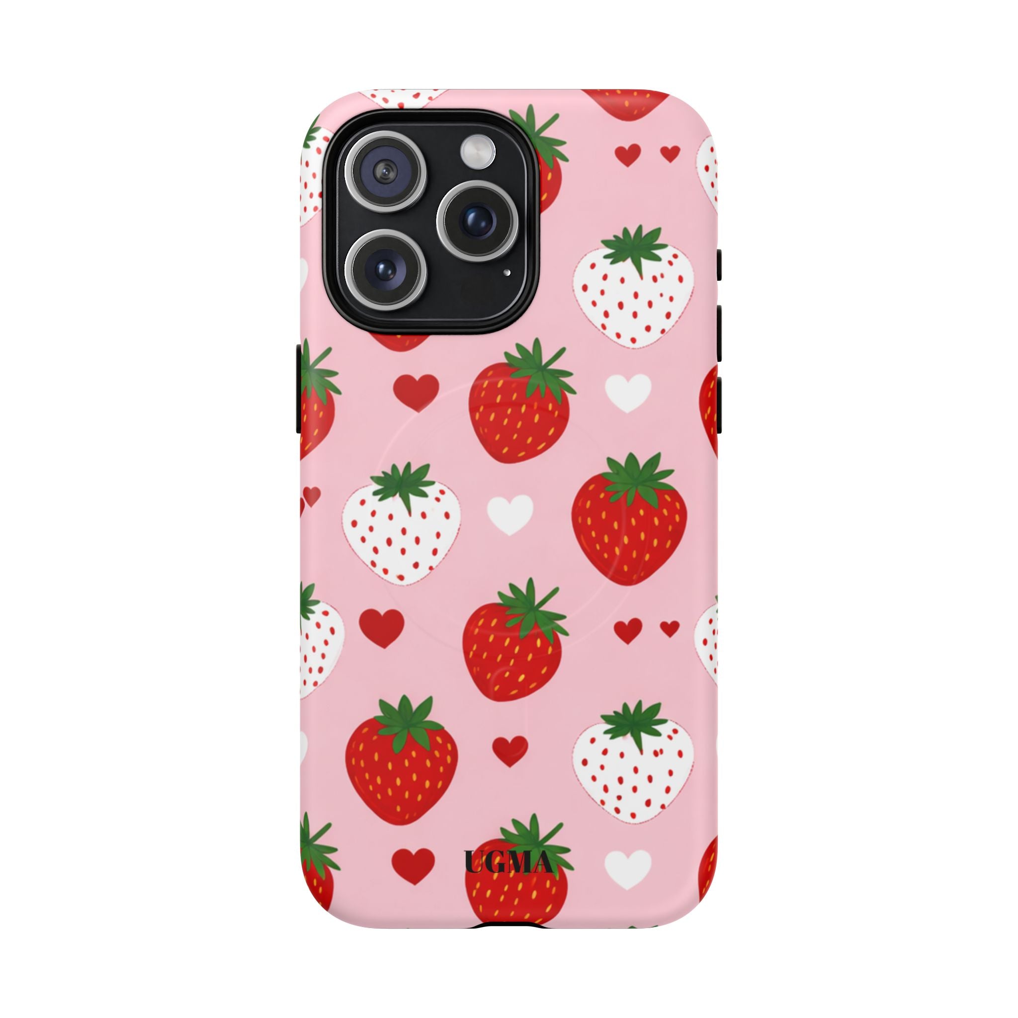 Strawberry Hearts Magnetic Phone Case Tough Magnetic Protective Case