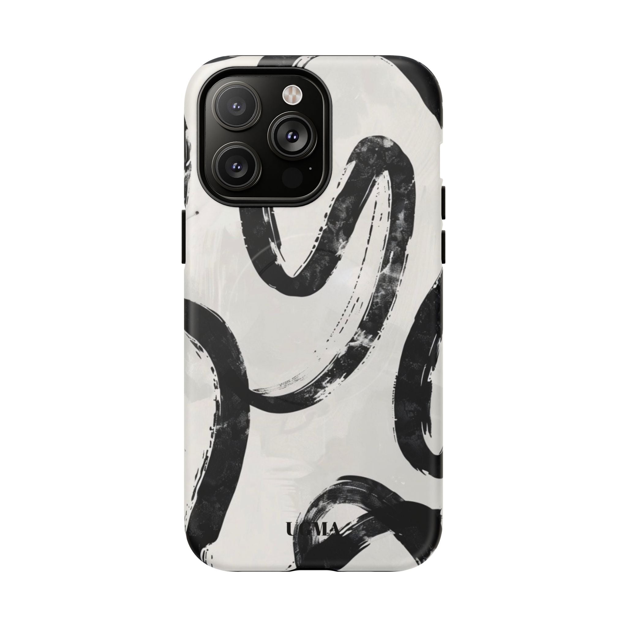 Abstract Black Brushstroke Tough Magnetic Phone Case — Protective Magnetic iPhone Cover
