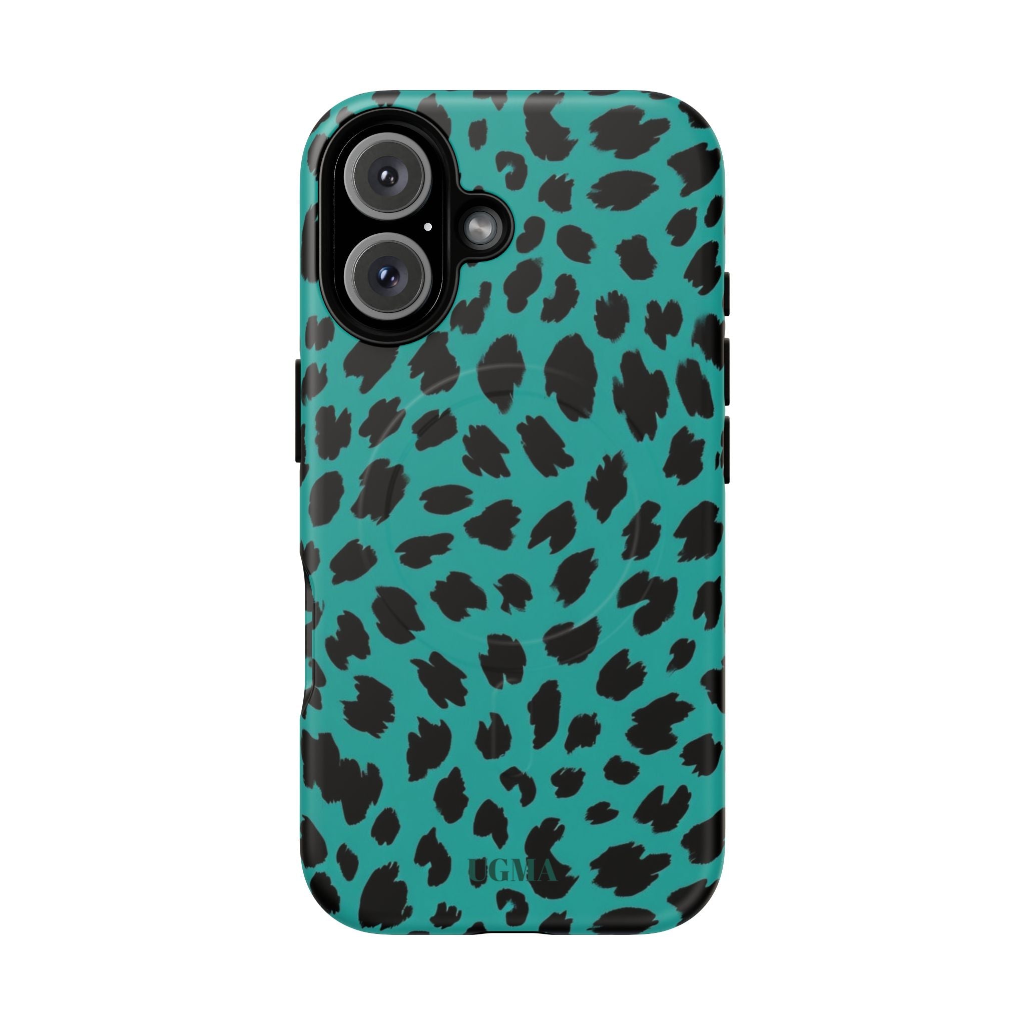Teal Leopard Tough Magnetic Phone Case — Protective Magnetic iPhone Cover