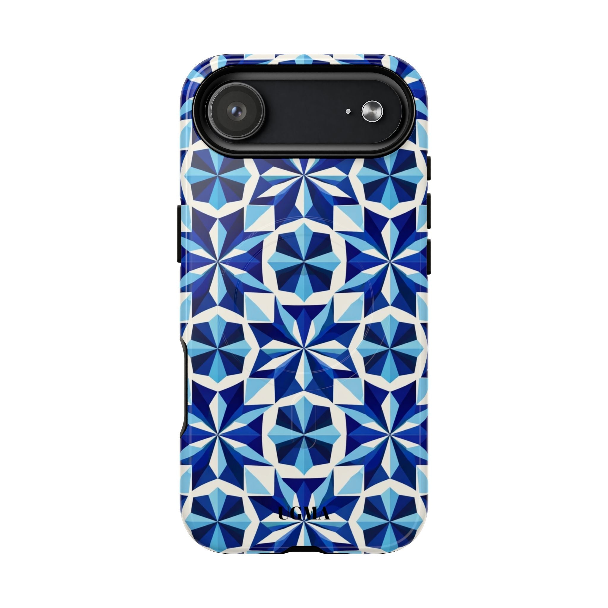 Blue Geometric Mosaic Tough Magnetic Phone Case