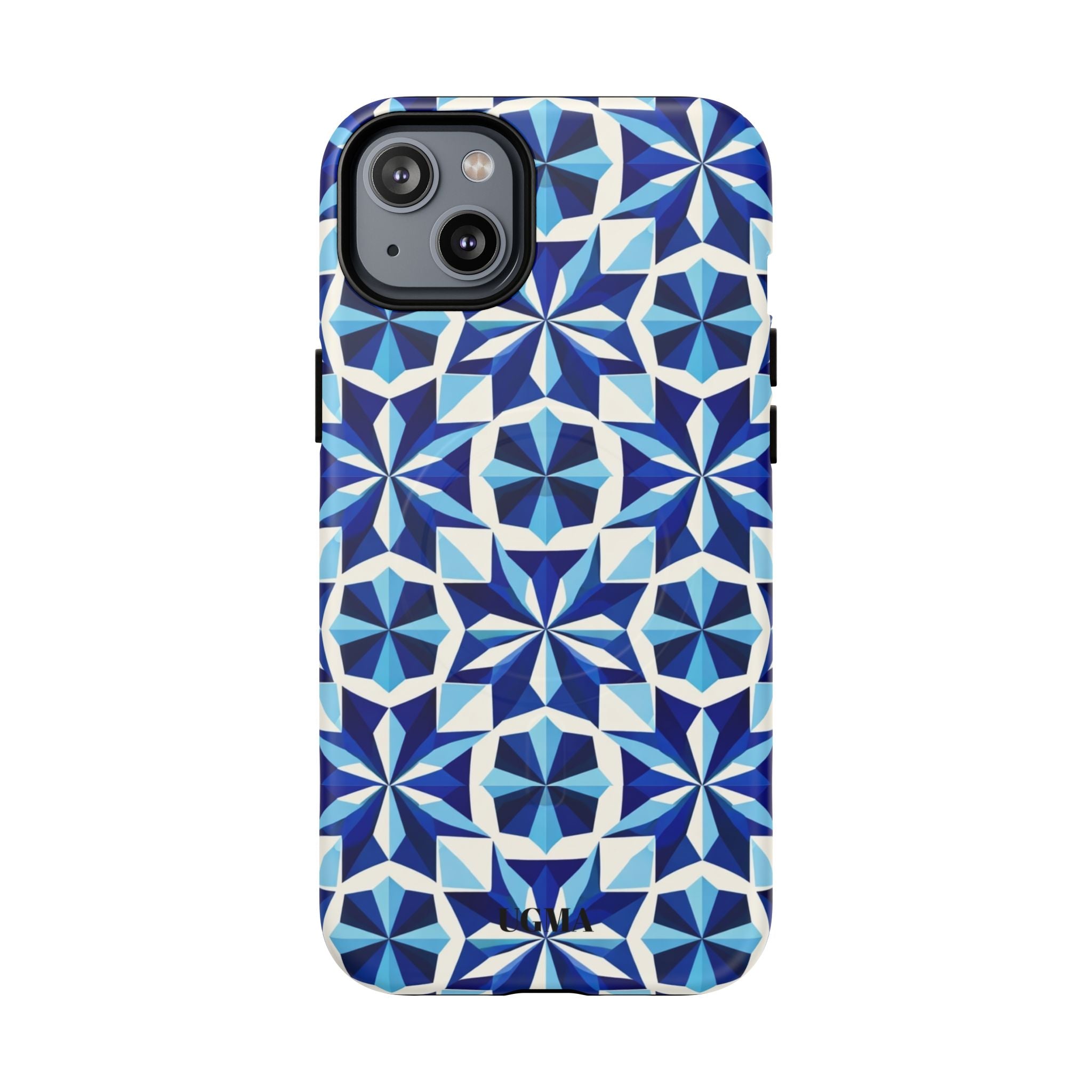Blue Geometric Mosaic Tough Magnetic Phone Case