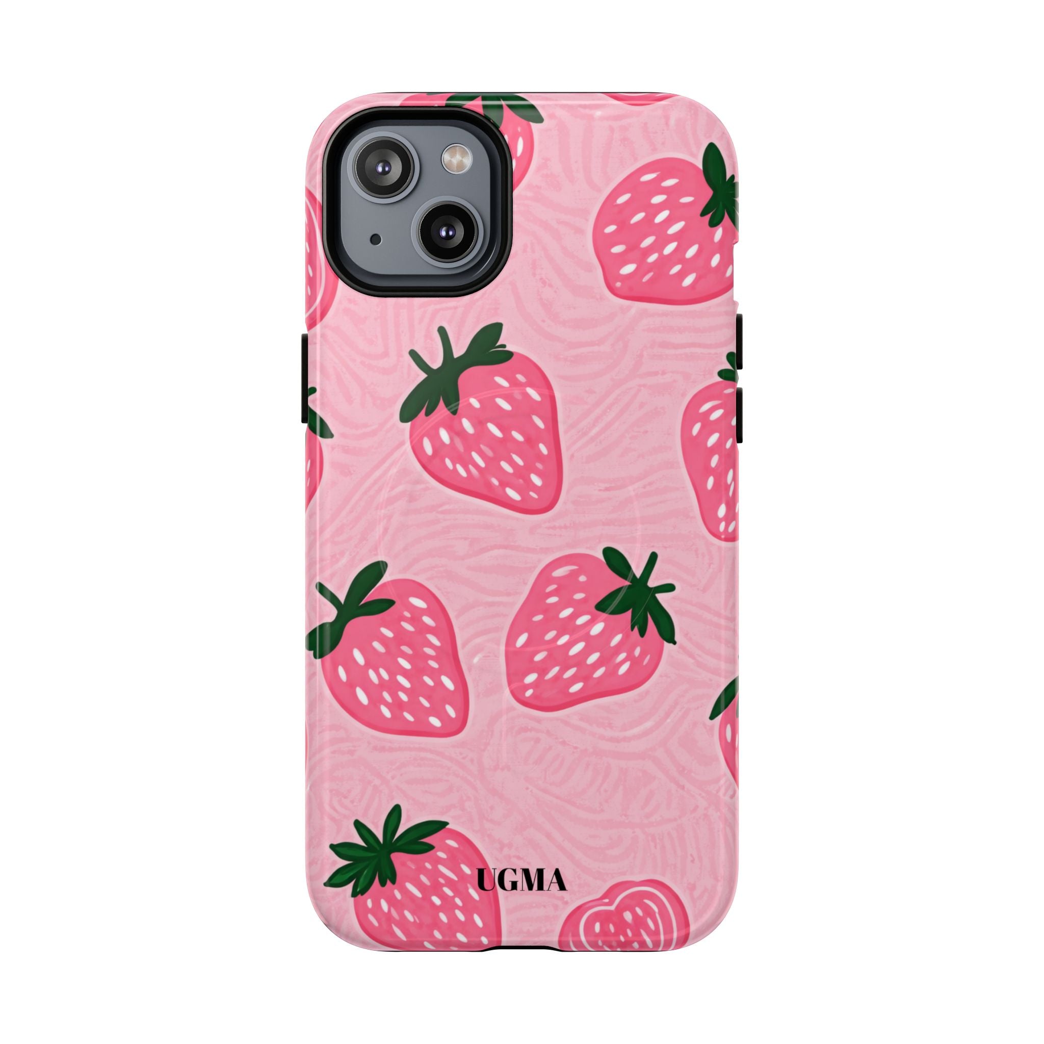 Strawberry Tough Magnetic Phone Case — Durable Magnetic Snap-On Protective Cover