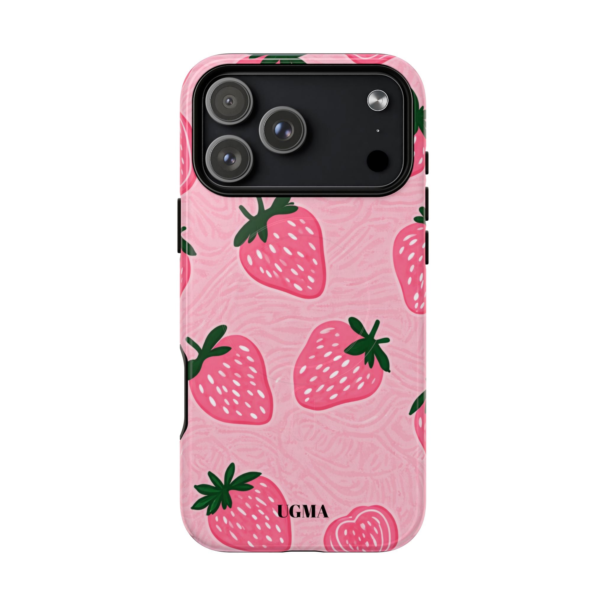 Strawberry Tough Magnetic Phone Case — Durable Magnetic Snap-On Protective Cover
