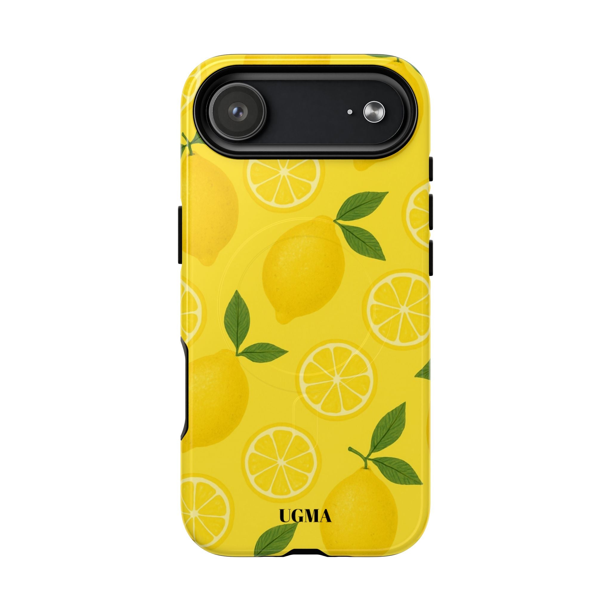 Lemon Pattern Tough Magnetic Phone Case — Bright Citrus Protective Cover