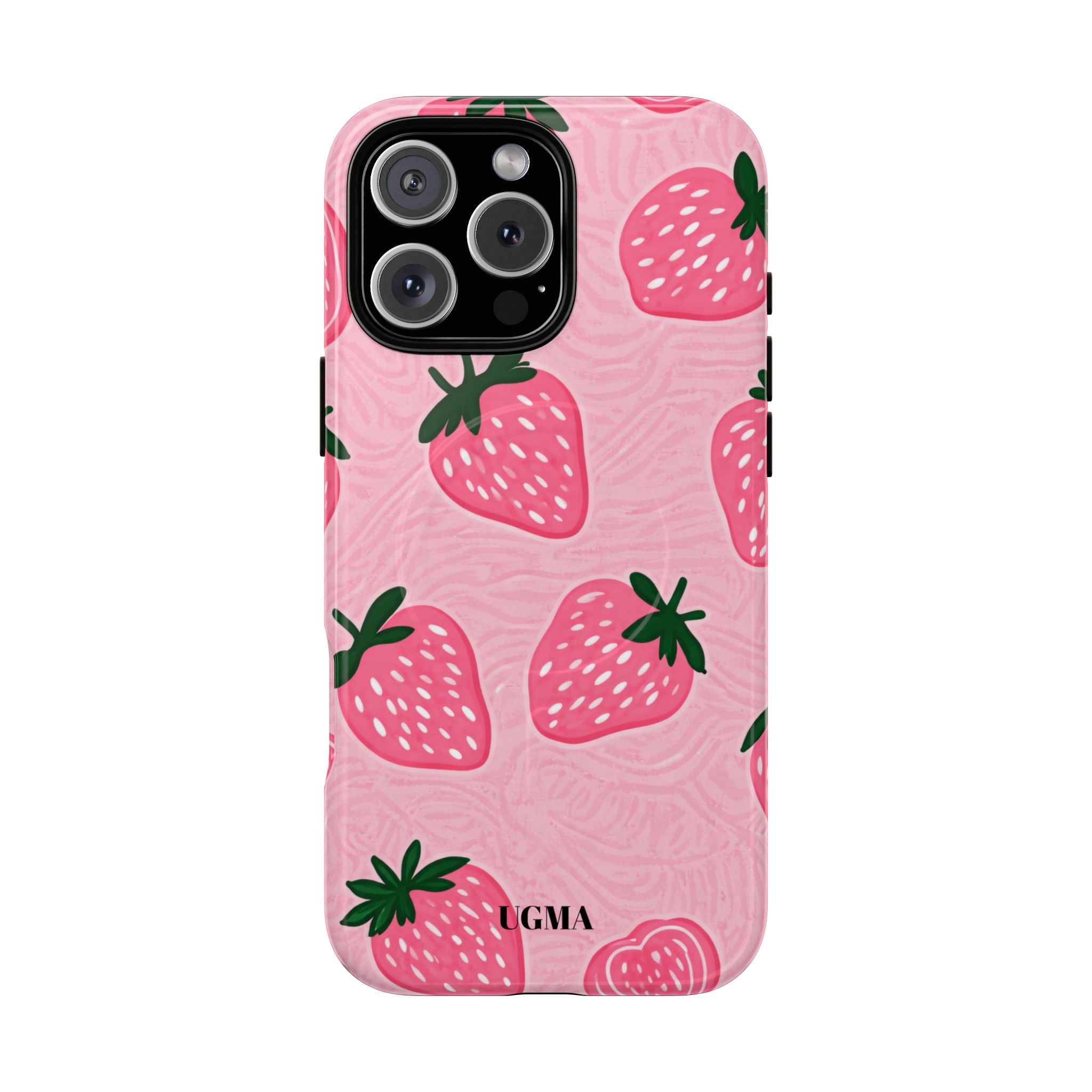 Strawberry Tough Magnetic Phone Case — Durable Magnetic Snap-On Protective Cover