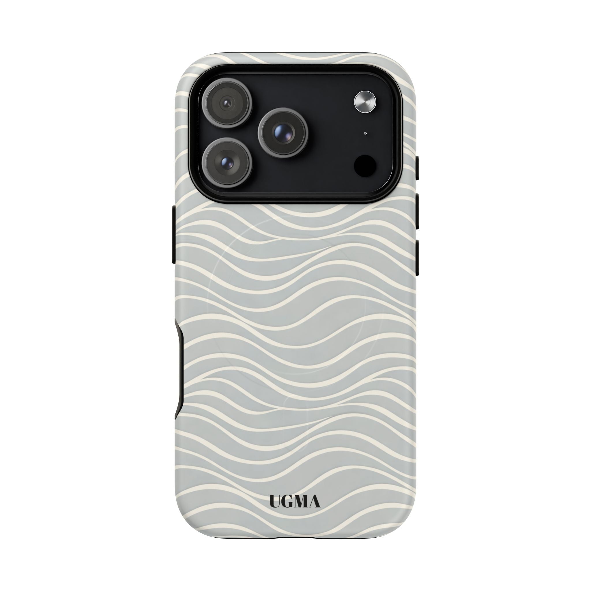 Magnetic Tough Phone Case — Neutral Wave Pattern, Protective Magnet Mount Compatible