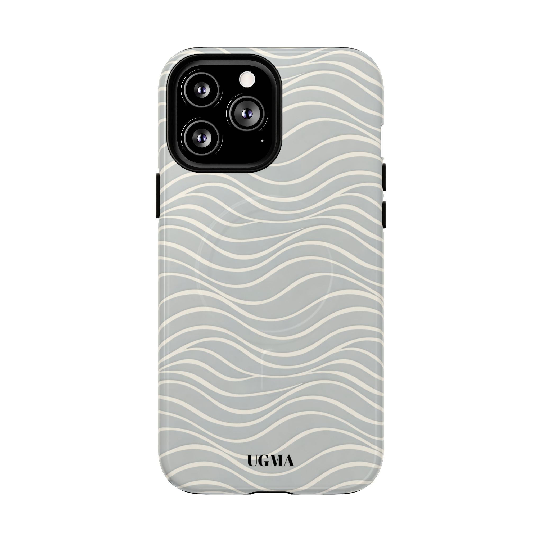 Magnetic Tough Phone Case — Neutral Wave Pattern, Protective Magnet Mount Compatible