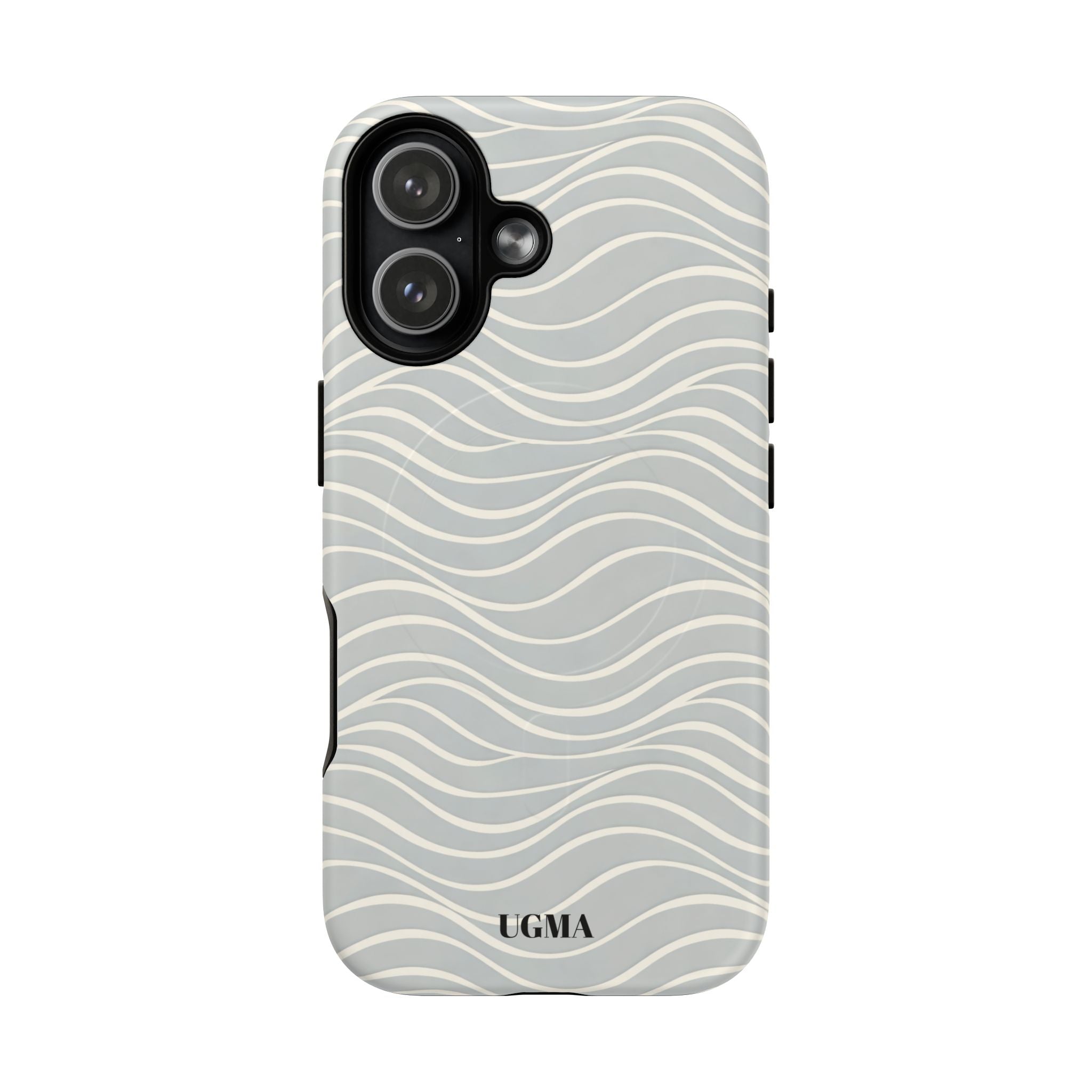 Magnetic Tough Phone Case — Neutral Wave Pattern, Protective Magnet Mount Compatible