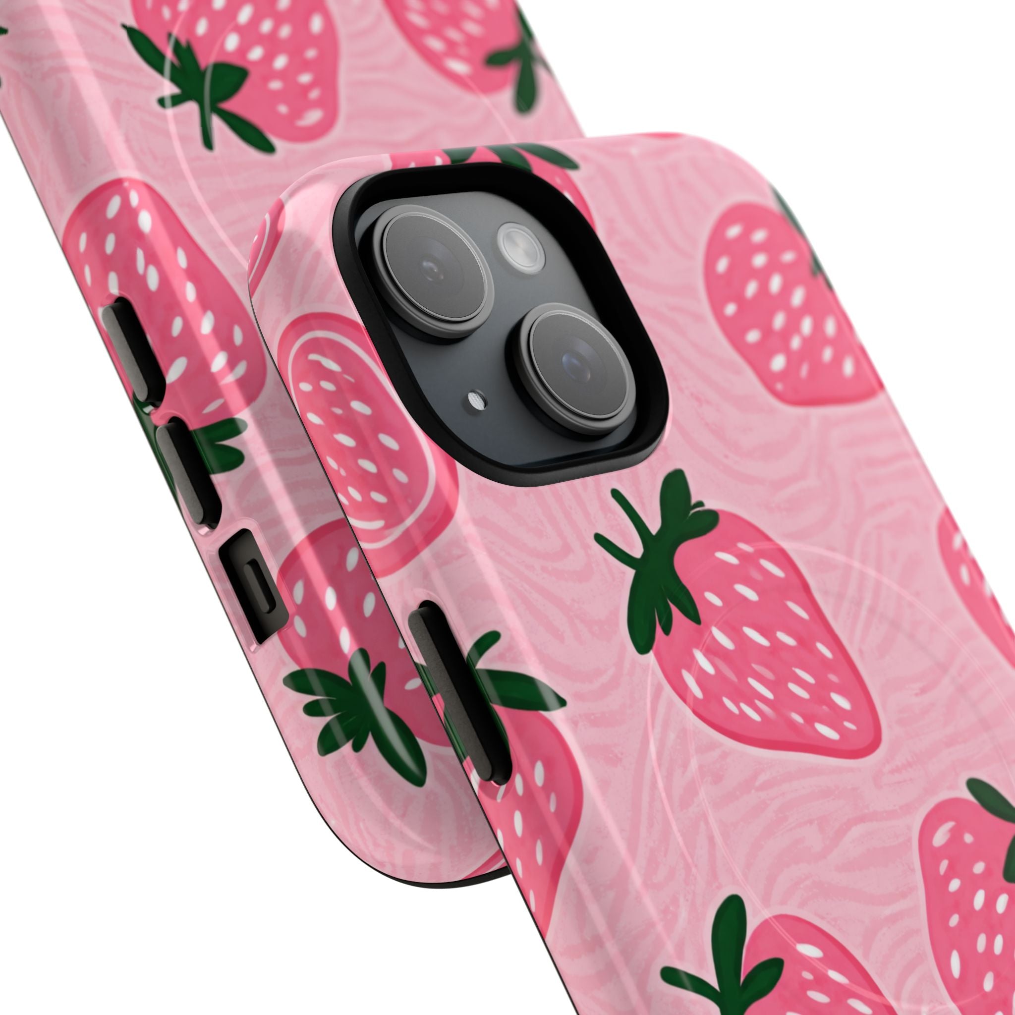Strawberry Tough Magnetic Phone Case — Durable Magnetic Snap-On Protective Cover