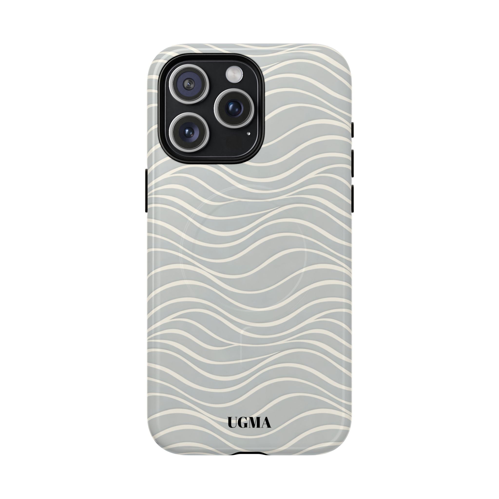 Magnetic Tough Phone Case — Neutral Wave Pattern, Protective Magnet Mount Compatible