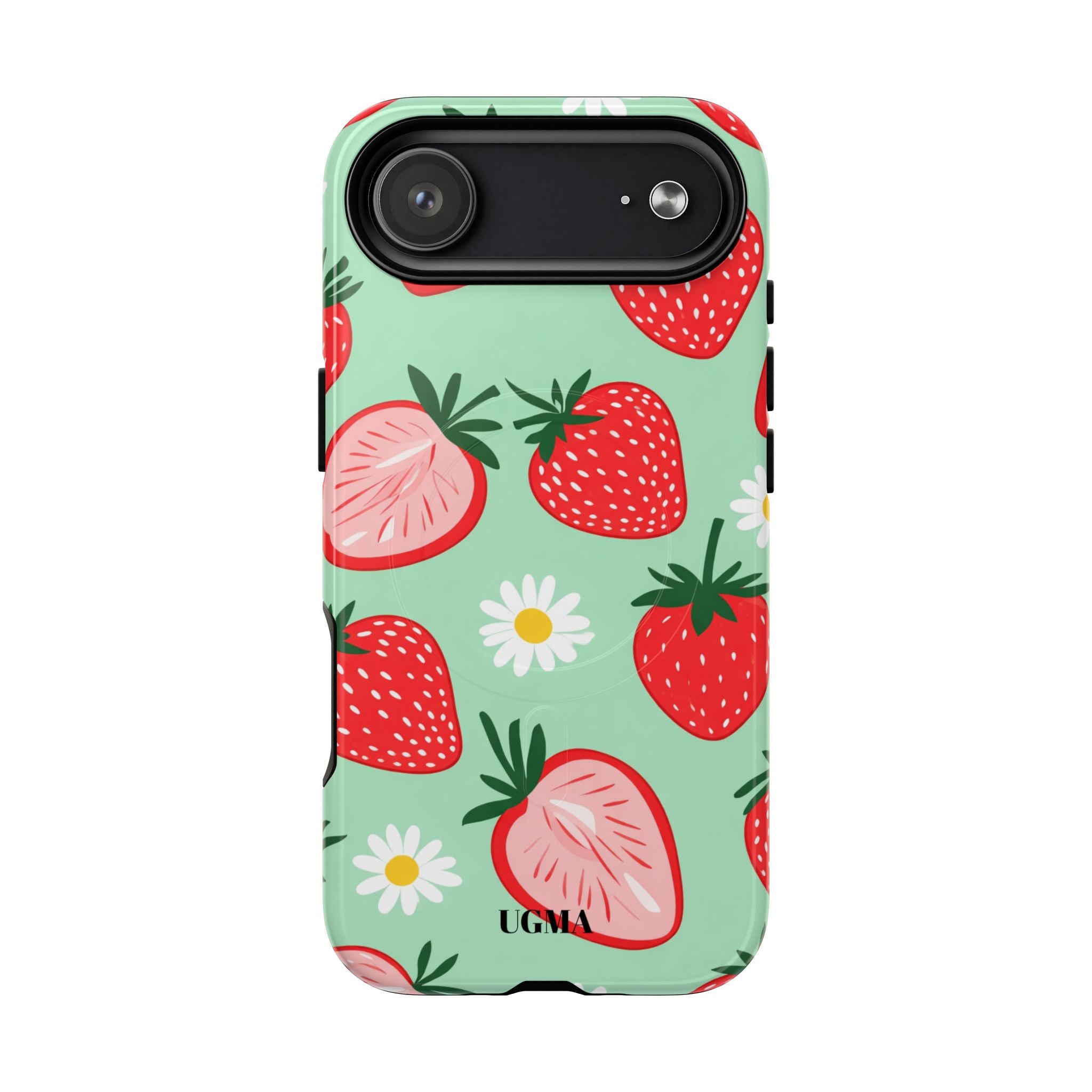 Strawberry Daisy Tough Magnetic Phone Case — Protective Floral iPhone Cover