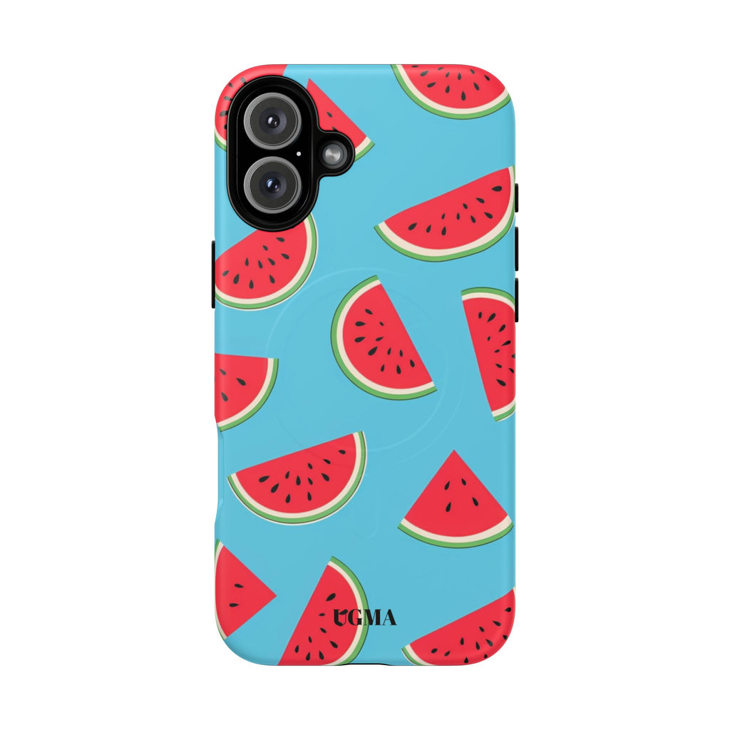 Watermelon Pattern Tough Magnetic Phone Case — Bright Summer Fruit Design