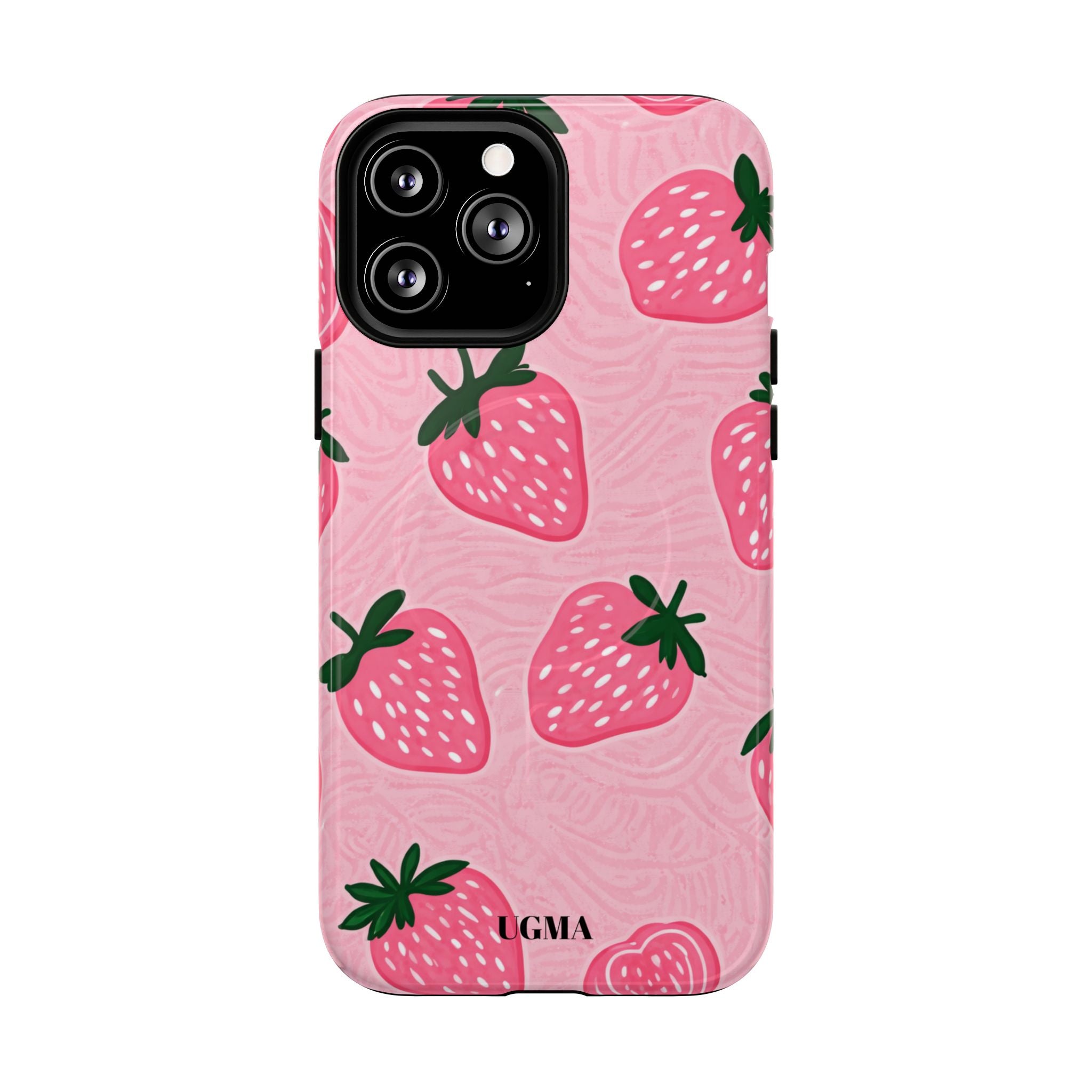 Strawberry Tough Magnetic Phone Case — Durable Magnetic Snap-On Protective Cover