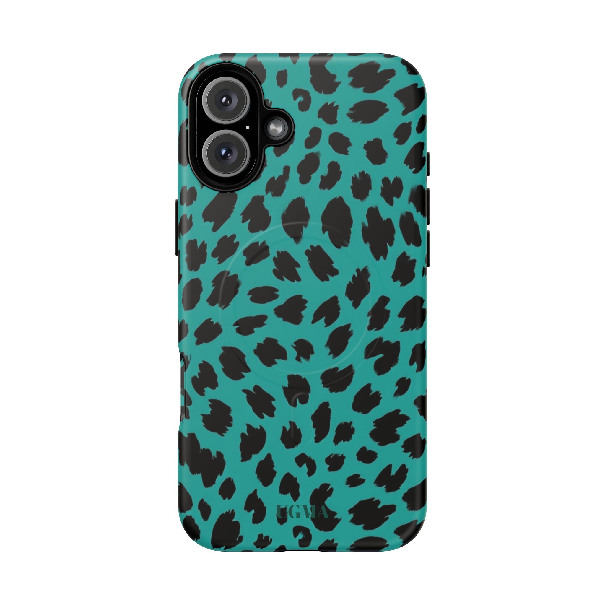 Teal Leopard Tough Magnetic Phone Case — Protective Magnetic iPhone Cover