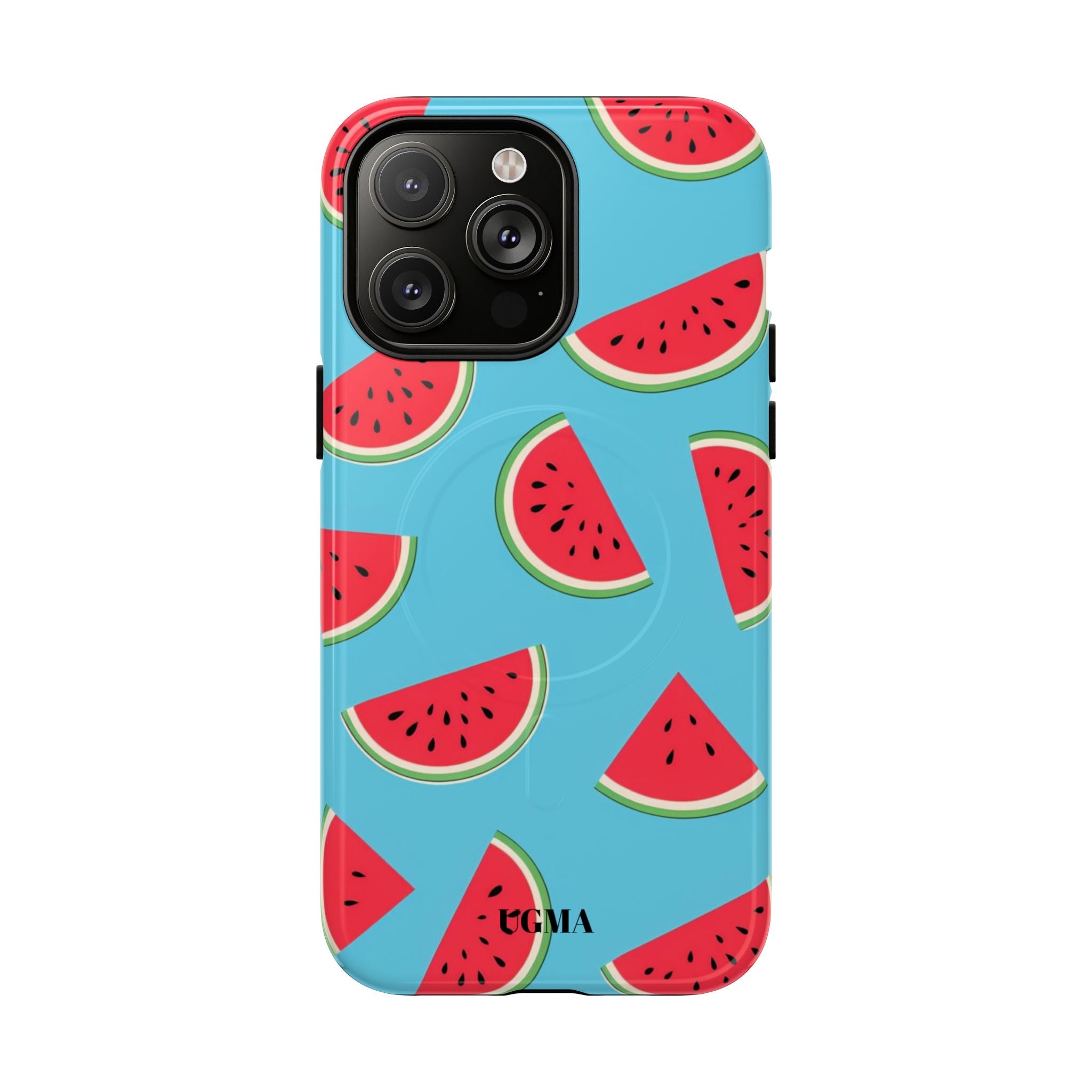 Watermelon Pattern Tough Magnetic Phone Case — Bright Summer Fruit Design