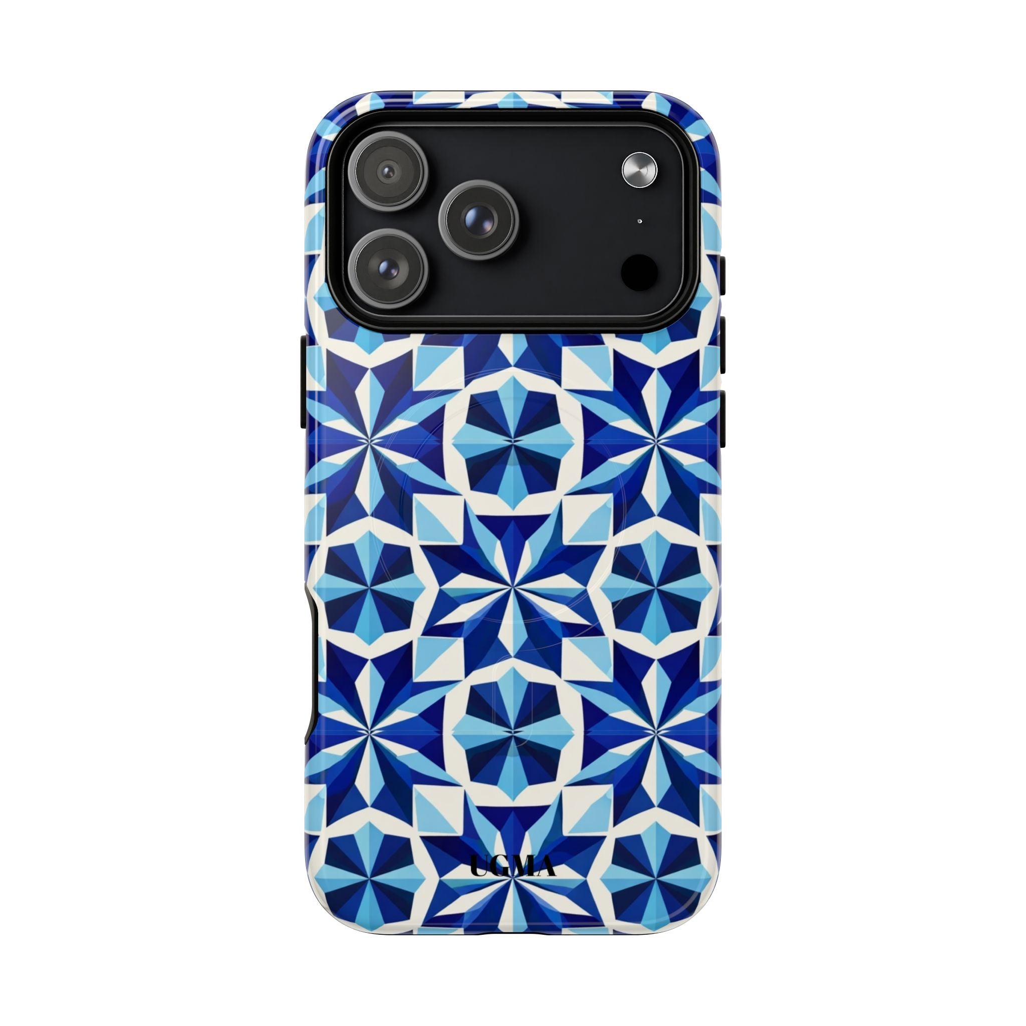 Blue Geometric Mosaic Tough Magnetic Phone Case